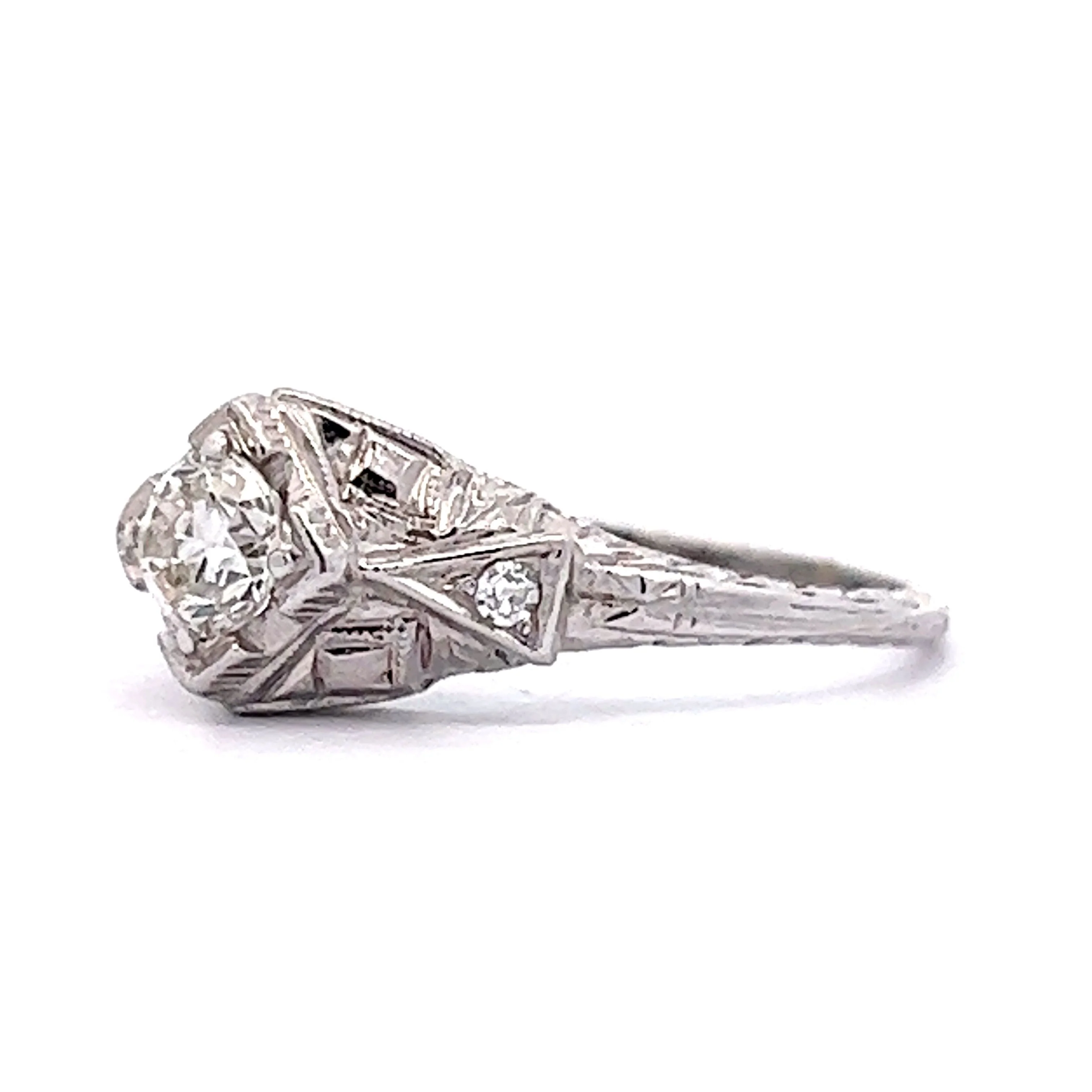 .40 Art Deco Diamond Engagement Ring in 18K White Gold - Image 2