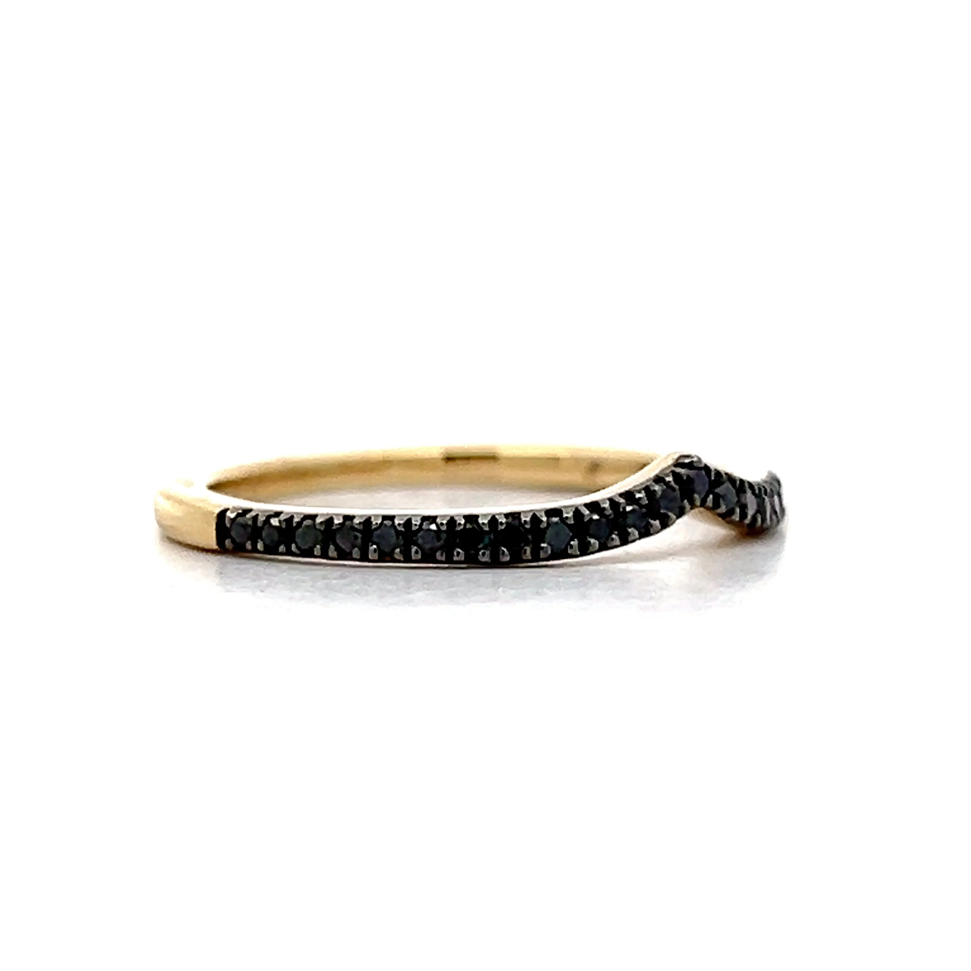 .40 Black Diamond Contour Band in 14k Yellow Gold - Image 3