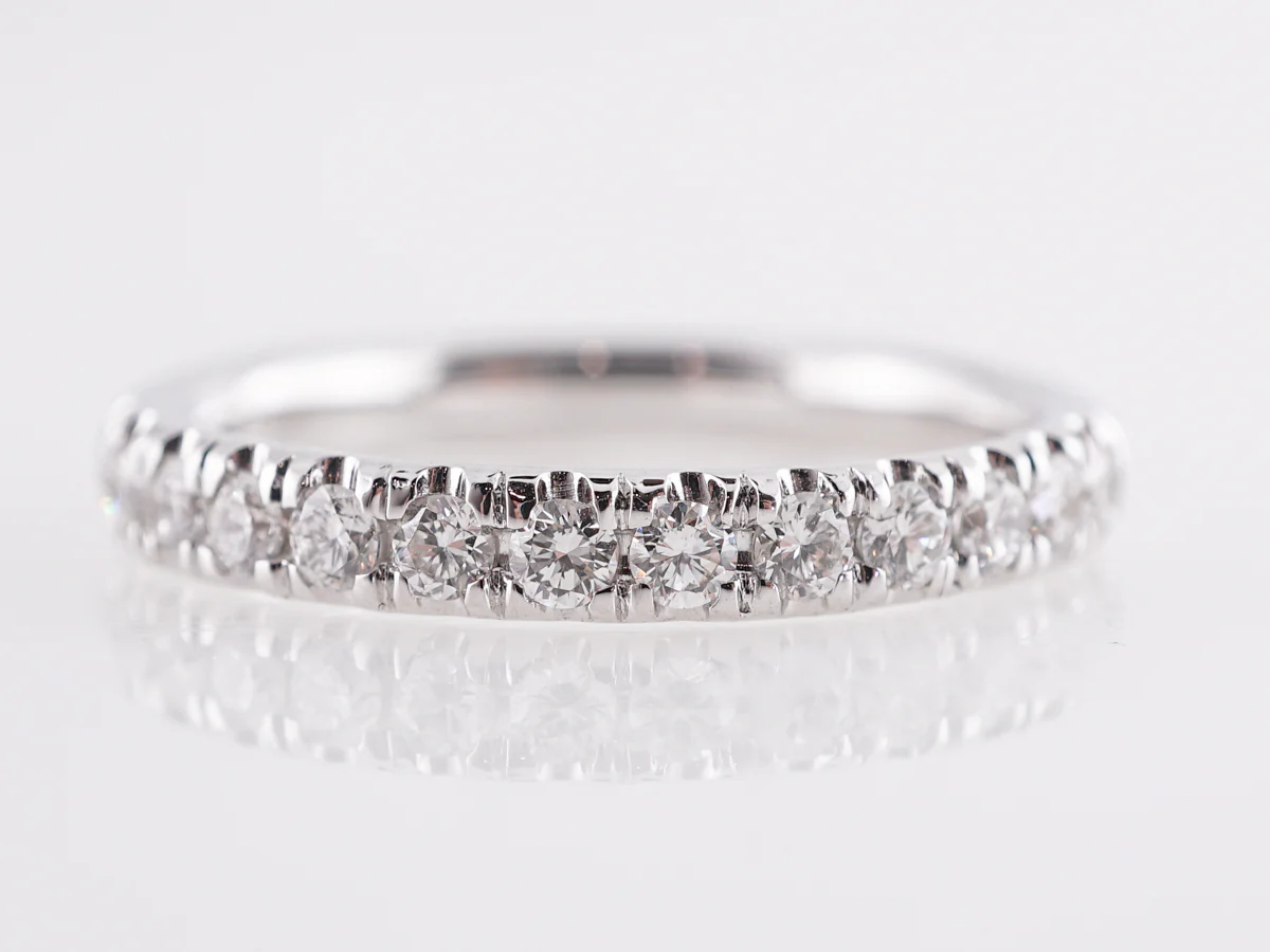 .40 Diamond Half-Eternity Band in 14k White Gold