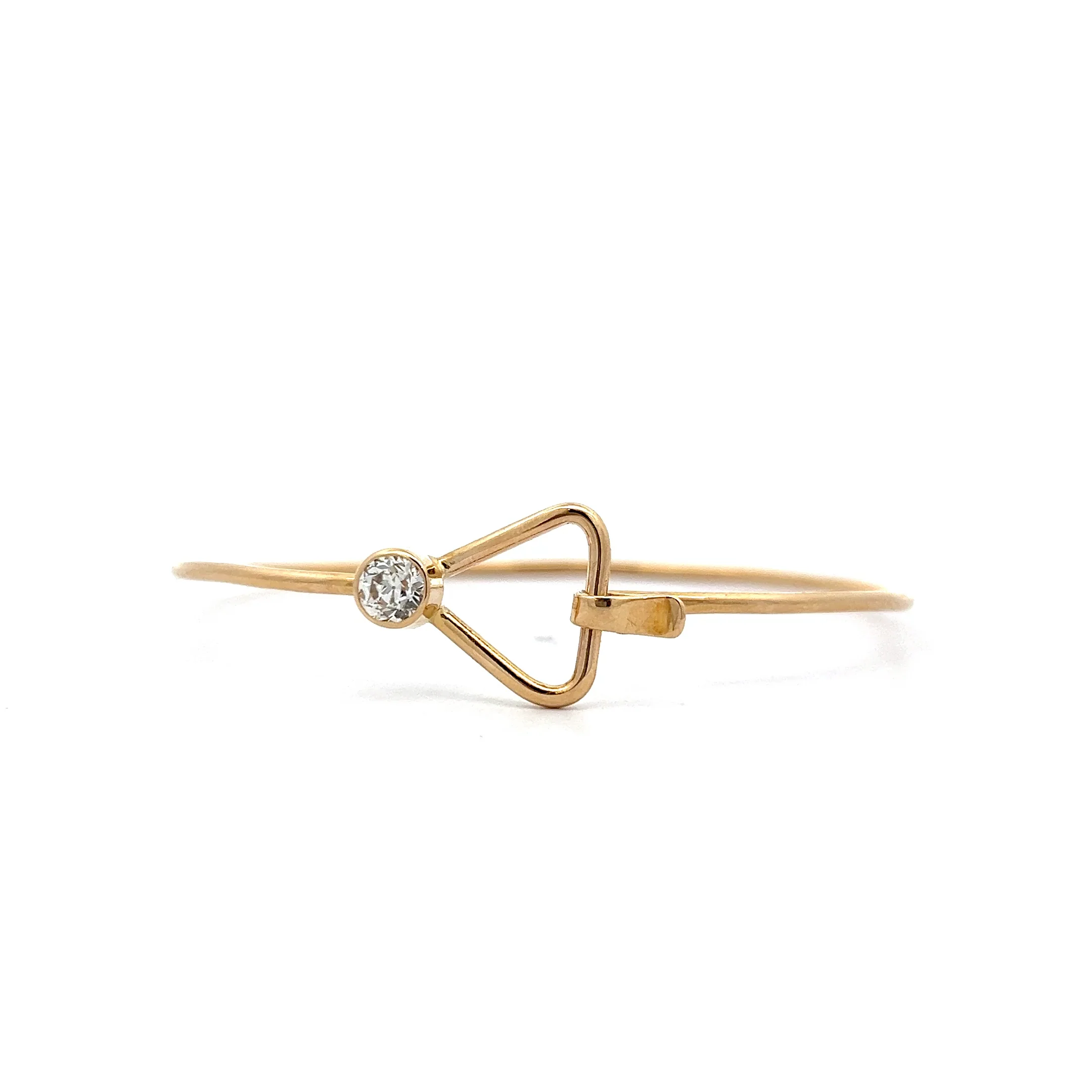 .40 Diamond Thin Bangle Bracelet in 14k Yellow Gold