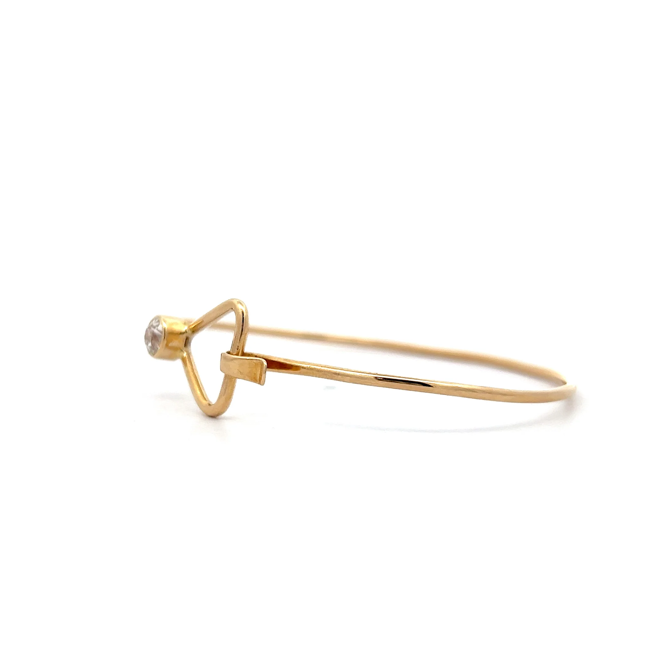 .40 Diamond Thin Bangle Bracelet in 14k Yellow Gold - Image 2