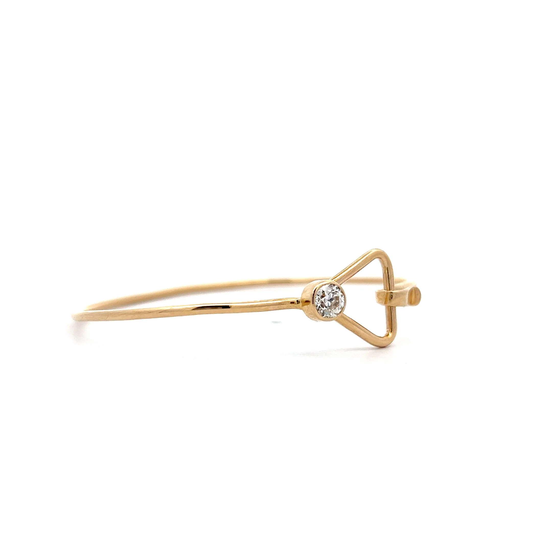 .40 Diamond Thin Bangle Bracelet in 14k Yellow Gold - Image 3