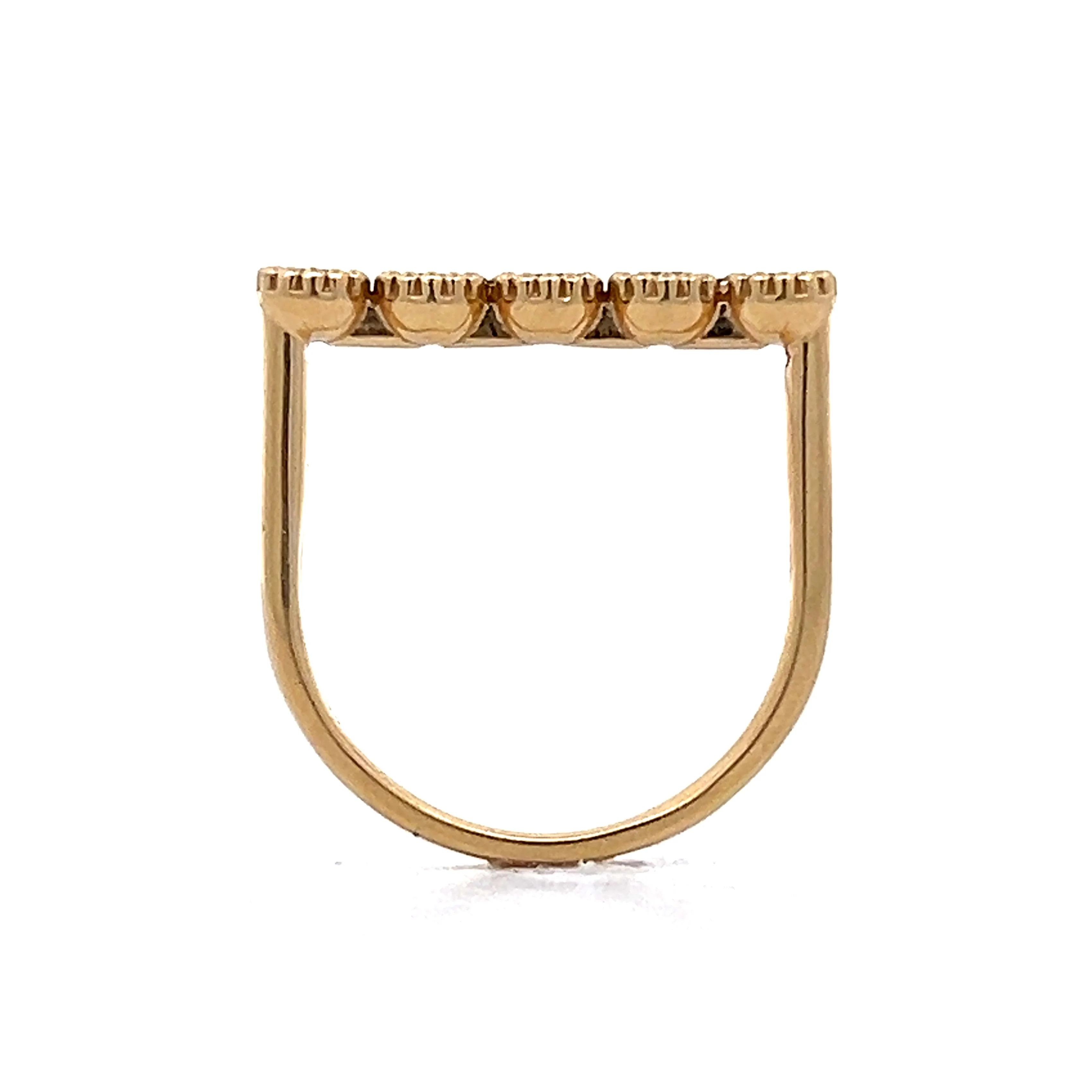 .40 Five Diamond Stackable Ring in 14k Yellow Gold - Image 4