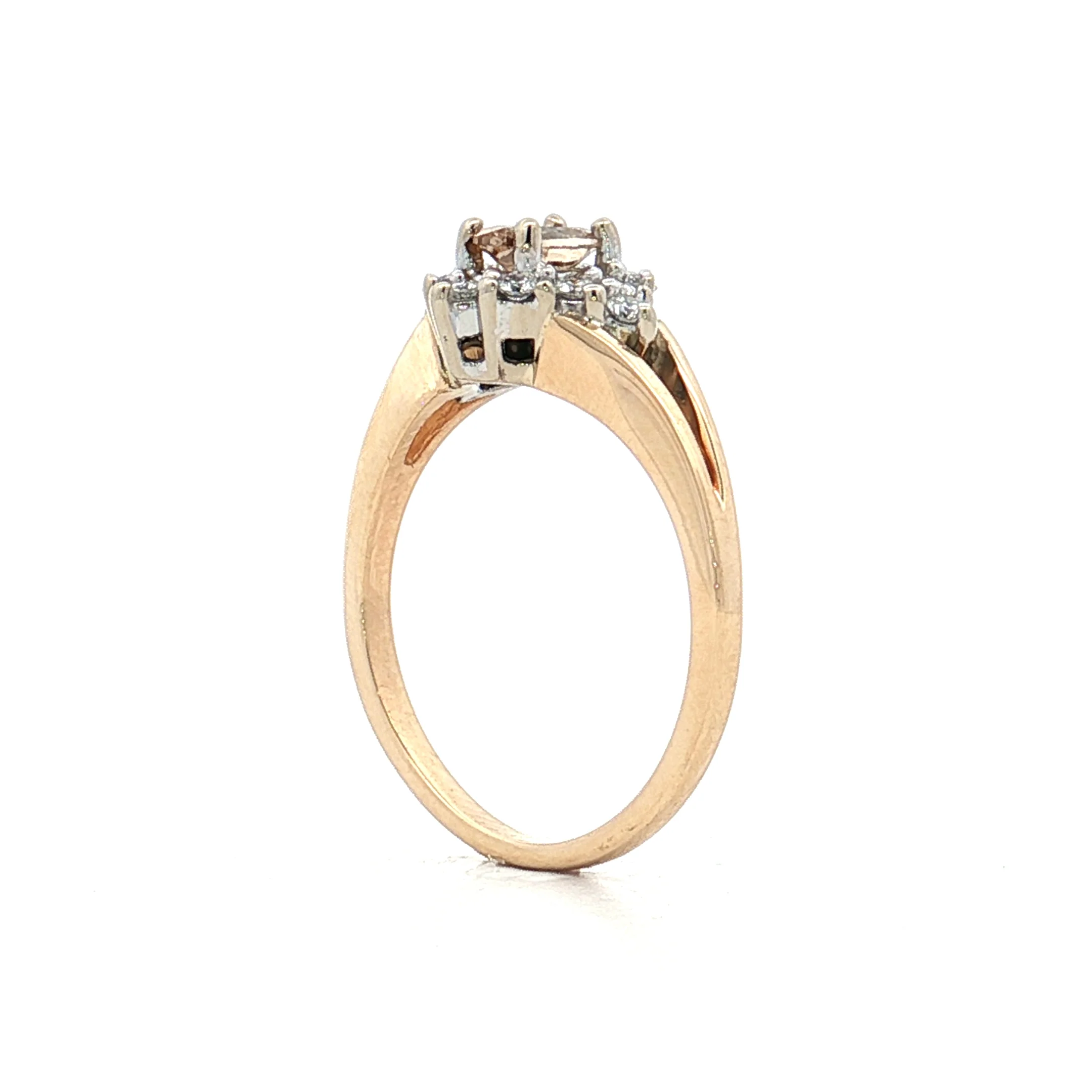 .40 Marquise Cognac Diamond Engagement Ring 14k - Image 5