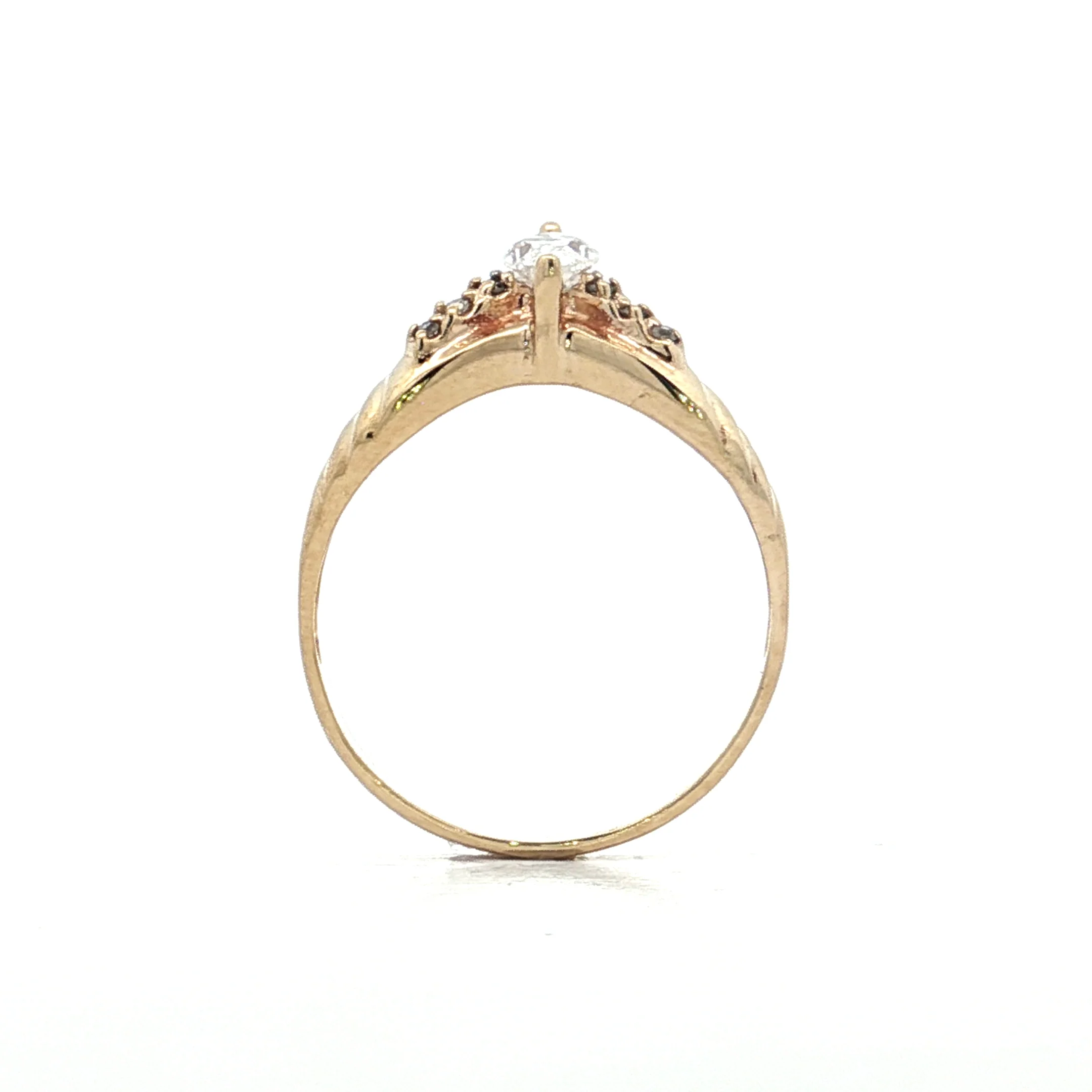 .40 Marquise Diamond Contour Engagement Ring 10k - Image 4