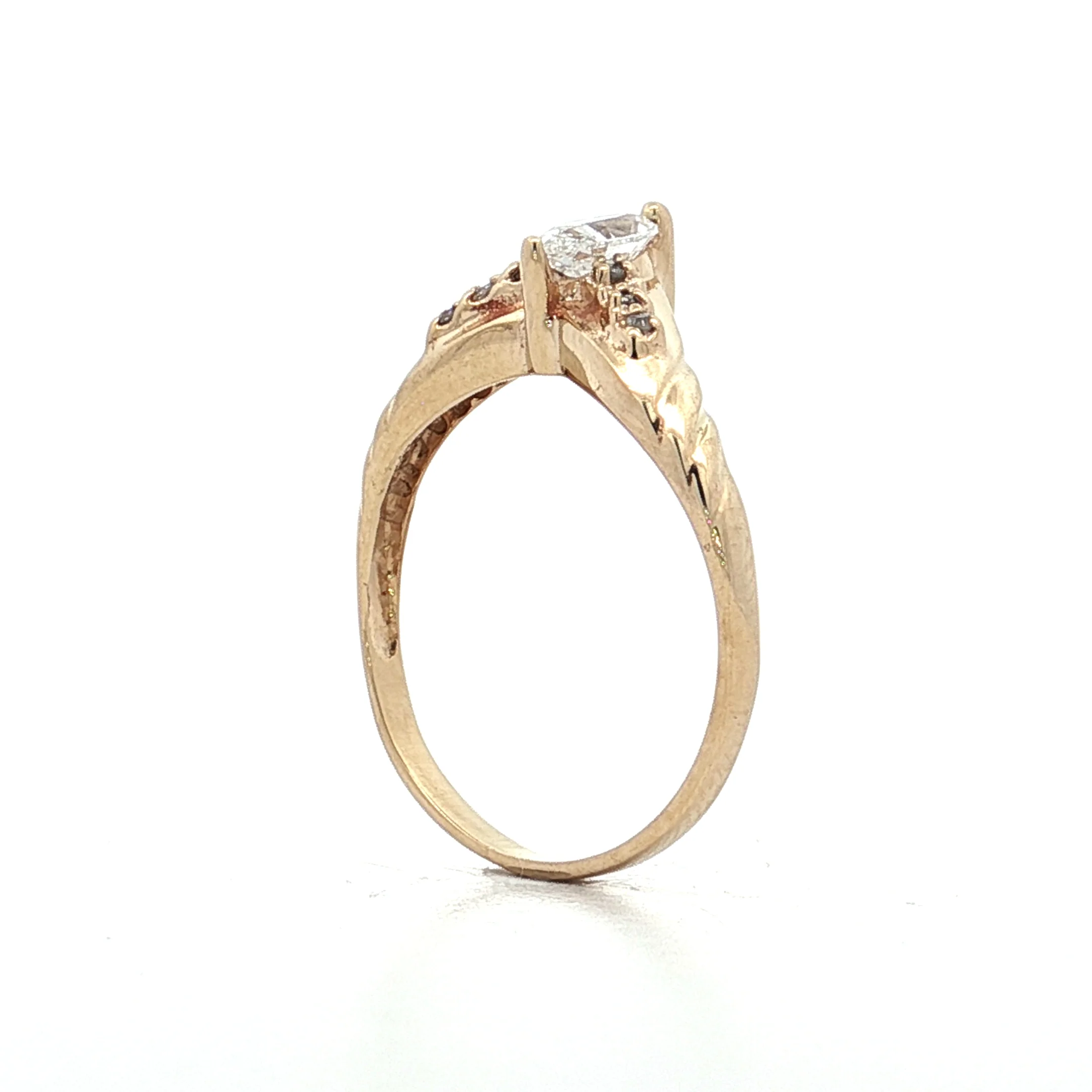 .40 Marquise Diamond Contour Engagement Ring 10k - Image 5