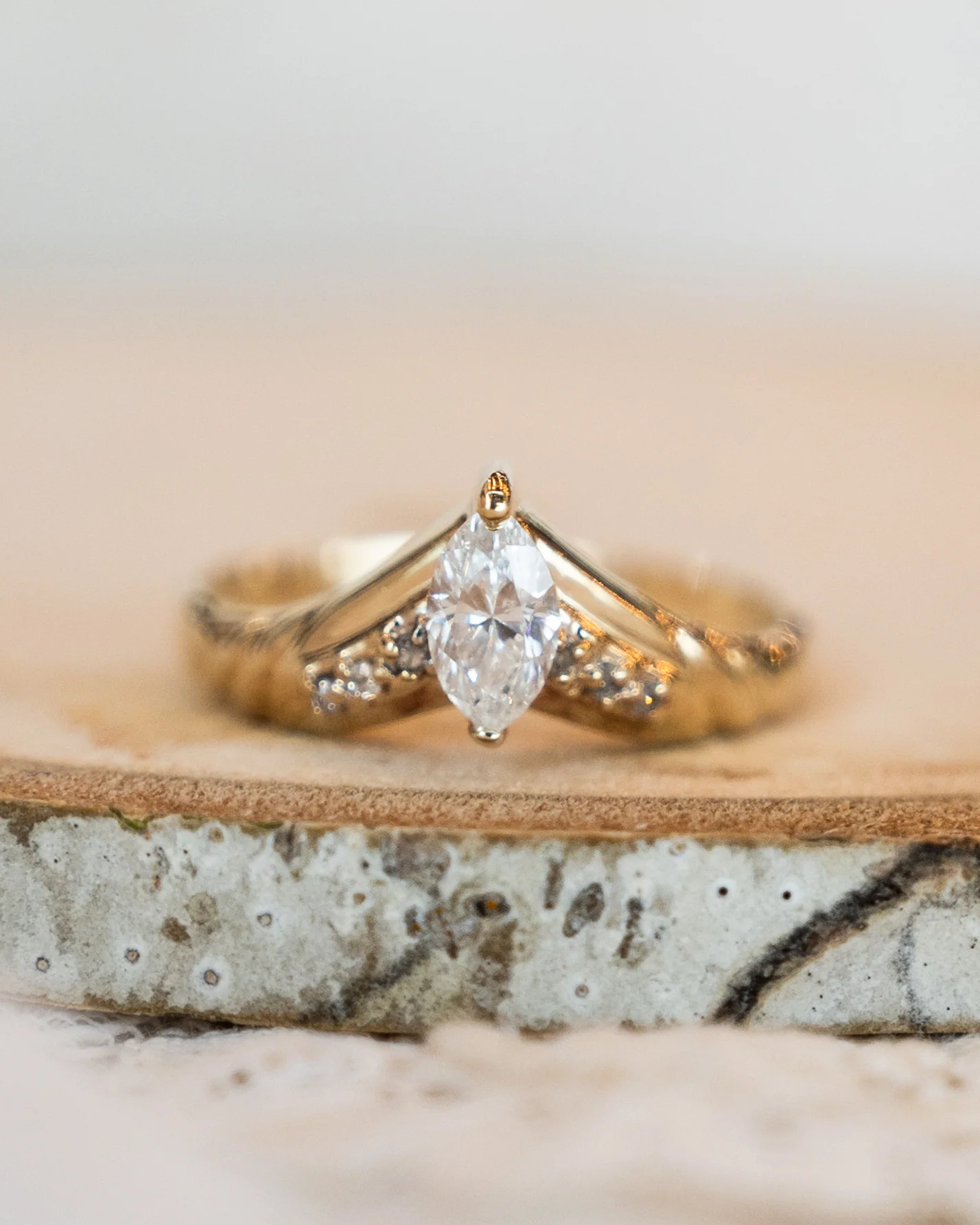 .40 Marquise Diamond Contour Engagement Ring 10k - Image 6