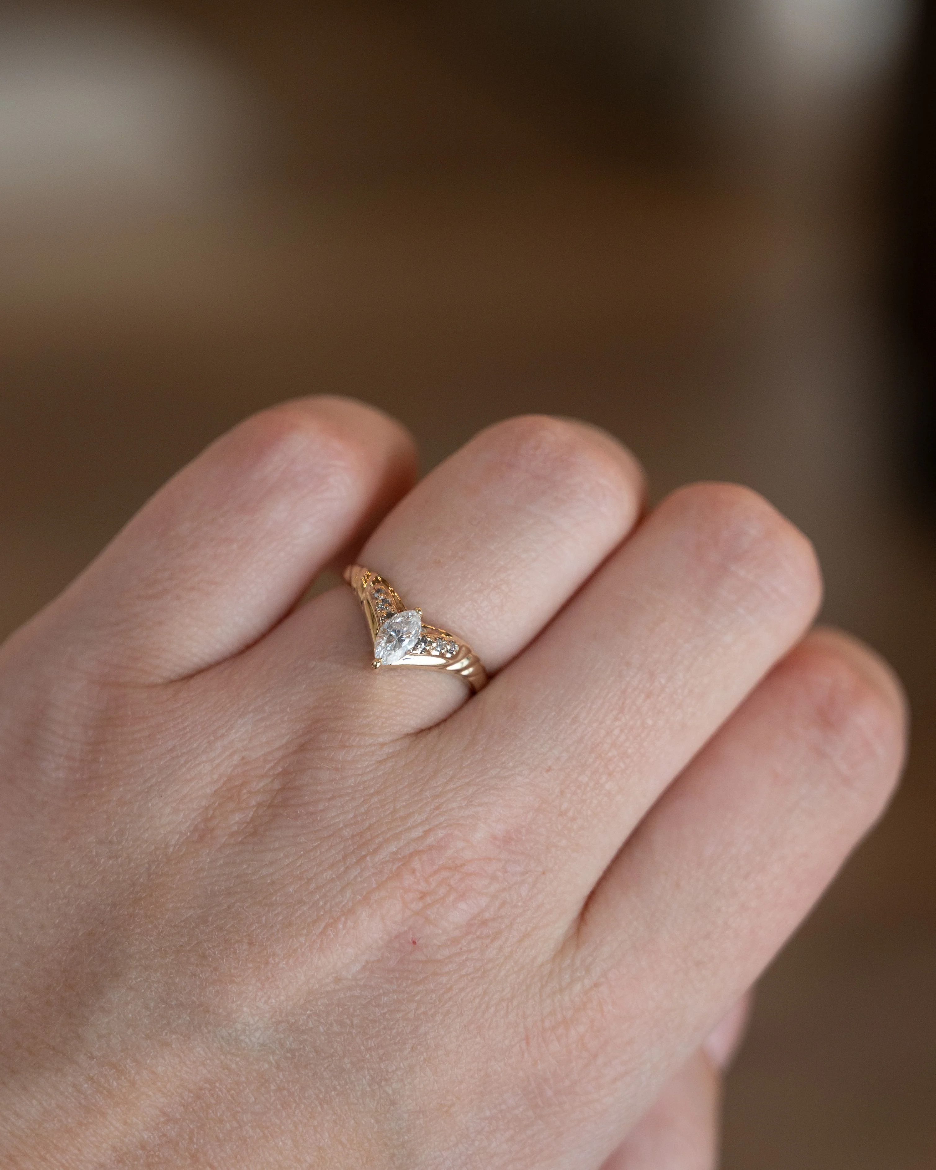.40 Marquise Diamond Contour Engagement Ring 10k - Image 7
