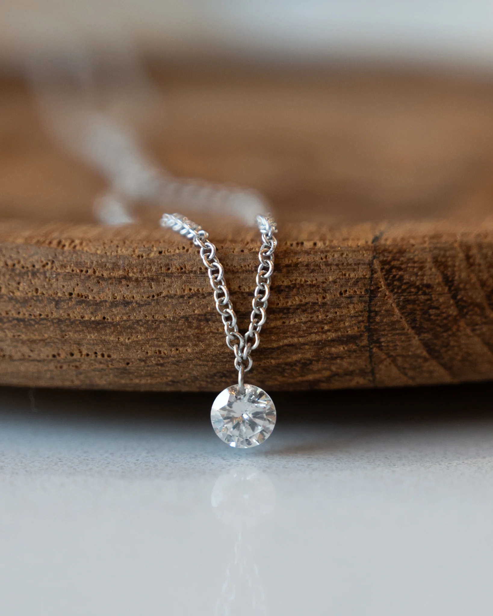 .40 Round Brilliant Diamond Pendant Necklace 18k - Image 5
