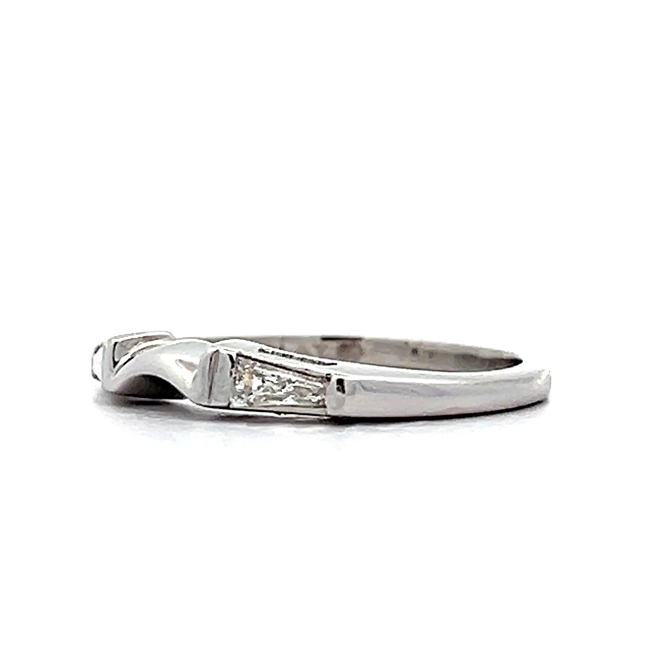 .40 Tapered Baguette Diamond Contour Band in Platinum - Image 2