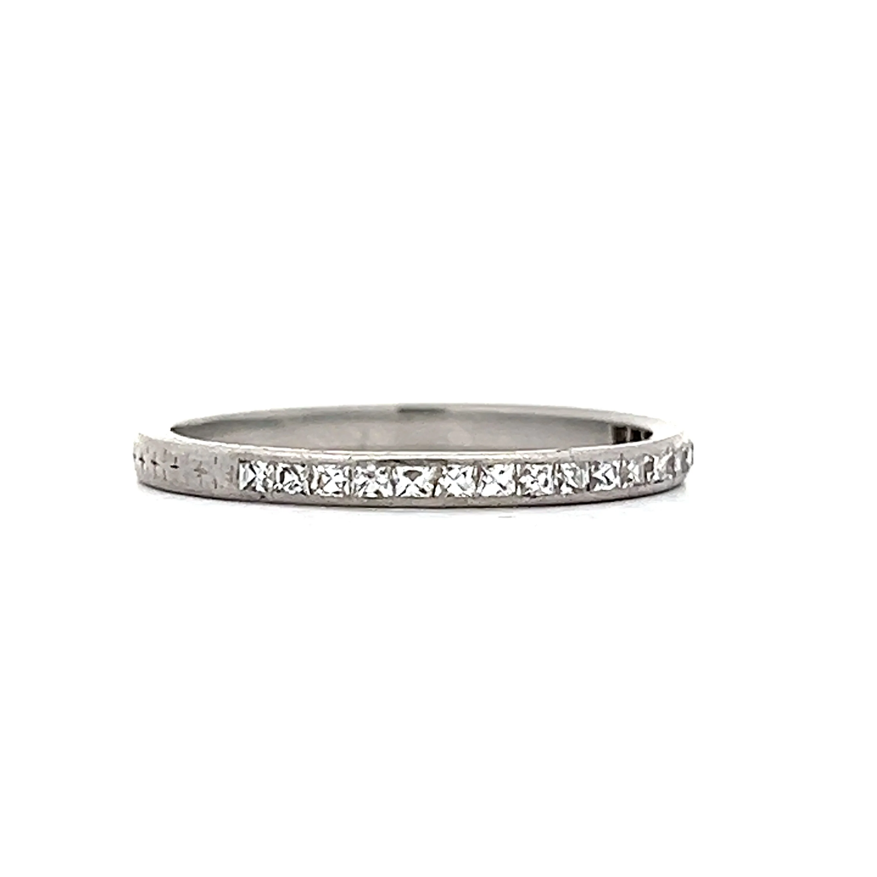 .40 Vintage Art Deco French Cut Diamond Band in Platinum - Image 3