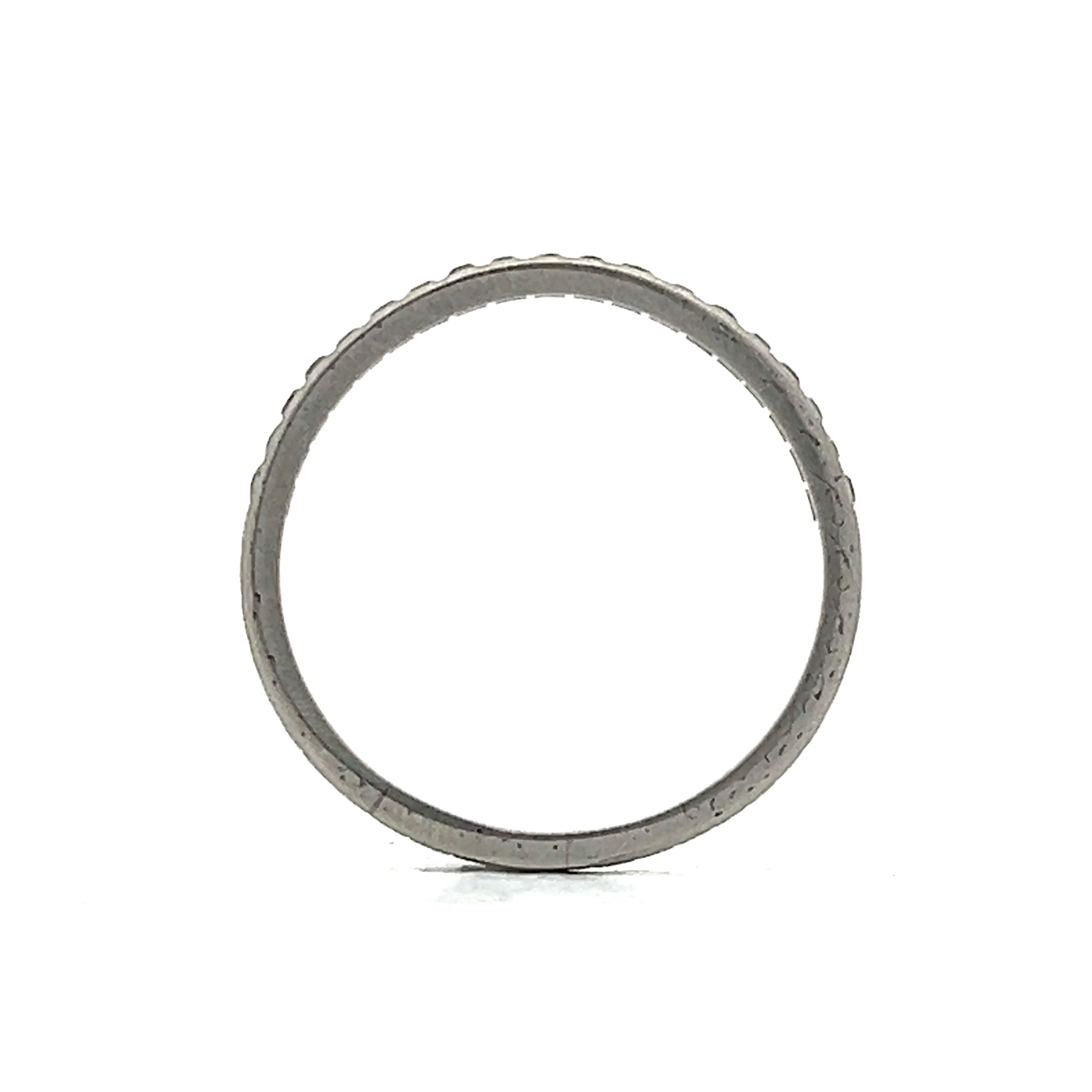 .40 Vintage Art Deco French Cut Diamond Band in Platinum - Image 4