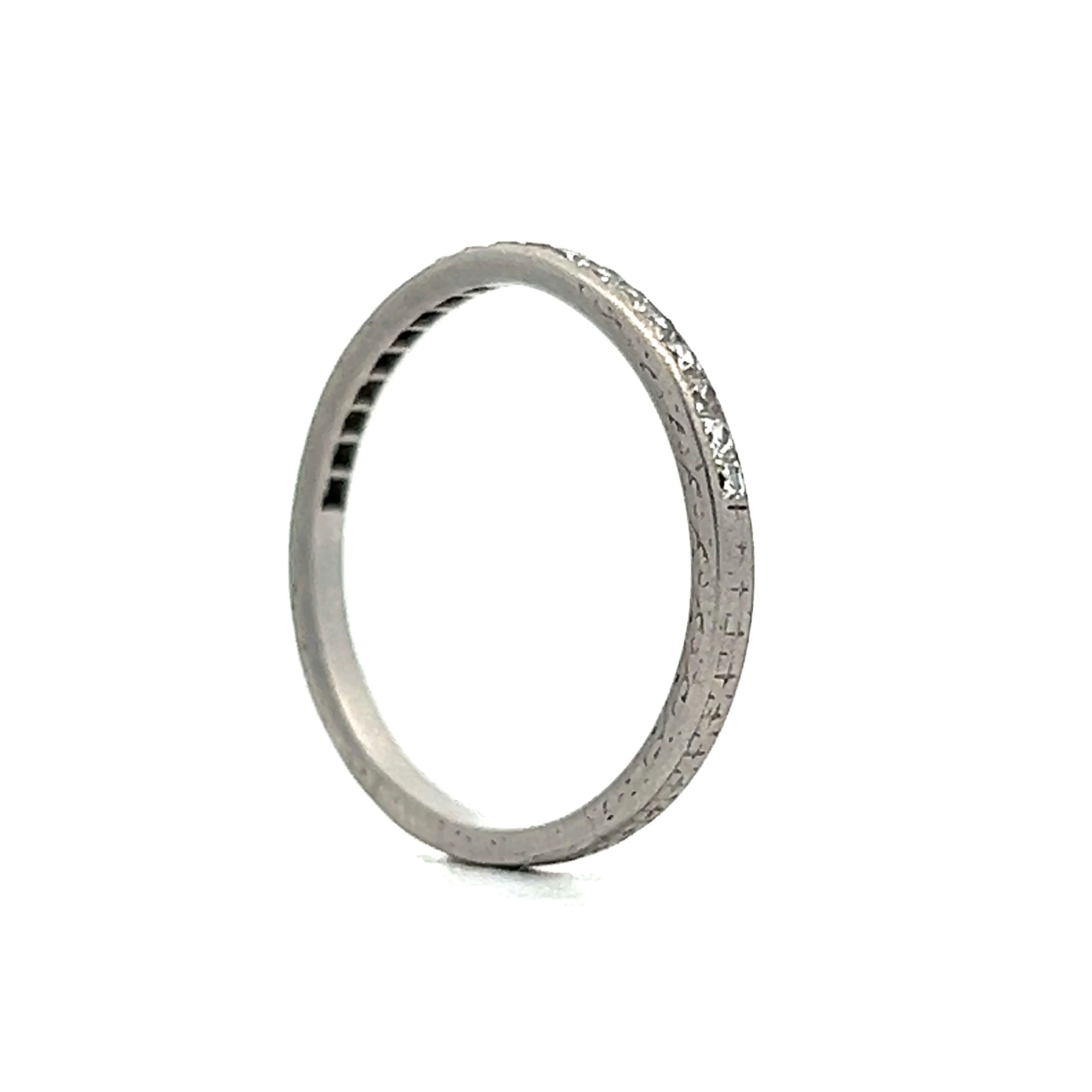 .40 Vintage Art Deco French Cut Diamond Band in Platinum - Image 5