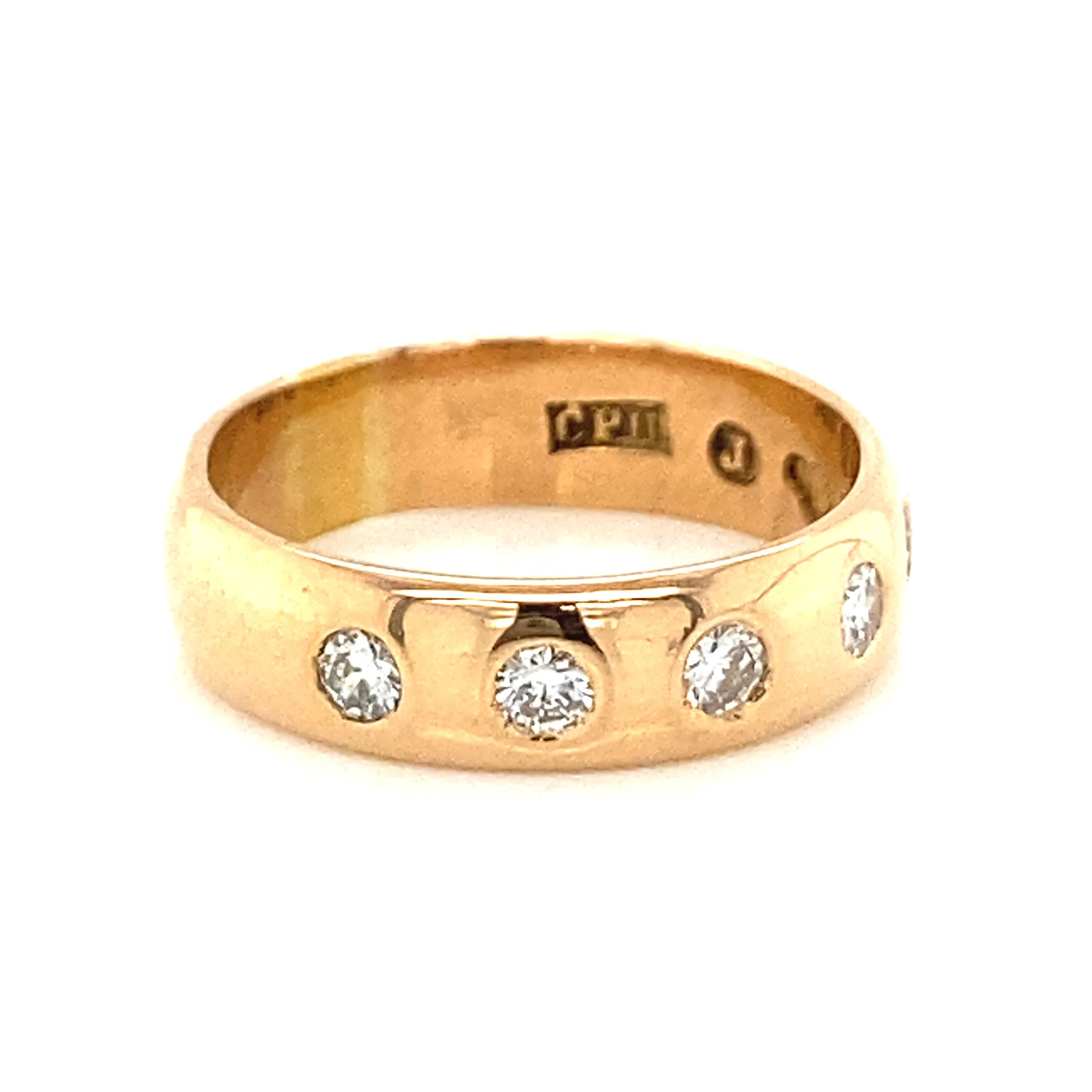 .40 Vintage Mid-Century Diamond Wedding Band in 20k Yellow Gold - Image 3
