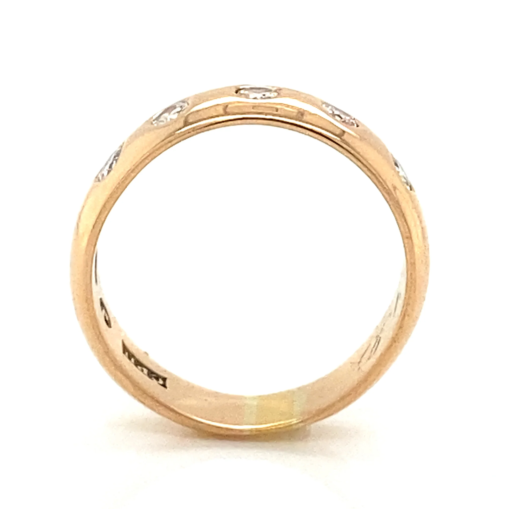 .40 Vintage Mid-Century Diamond Wedding Band in 20k Yellow Gold - Image 4