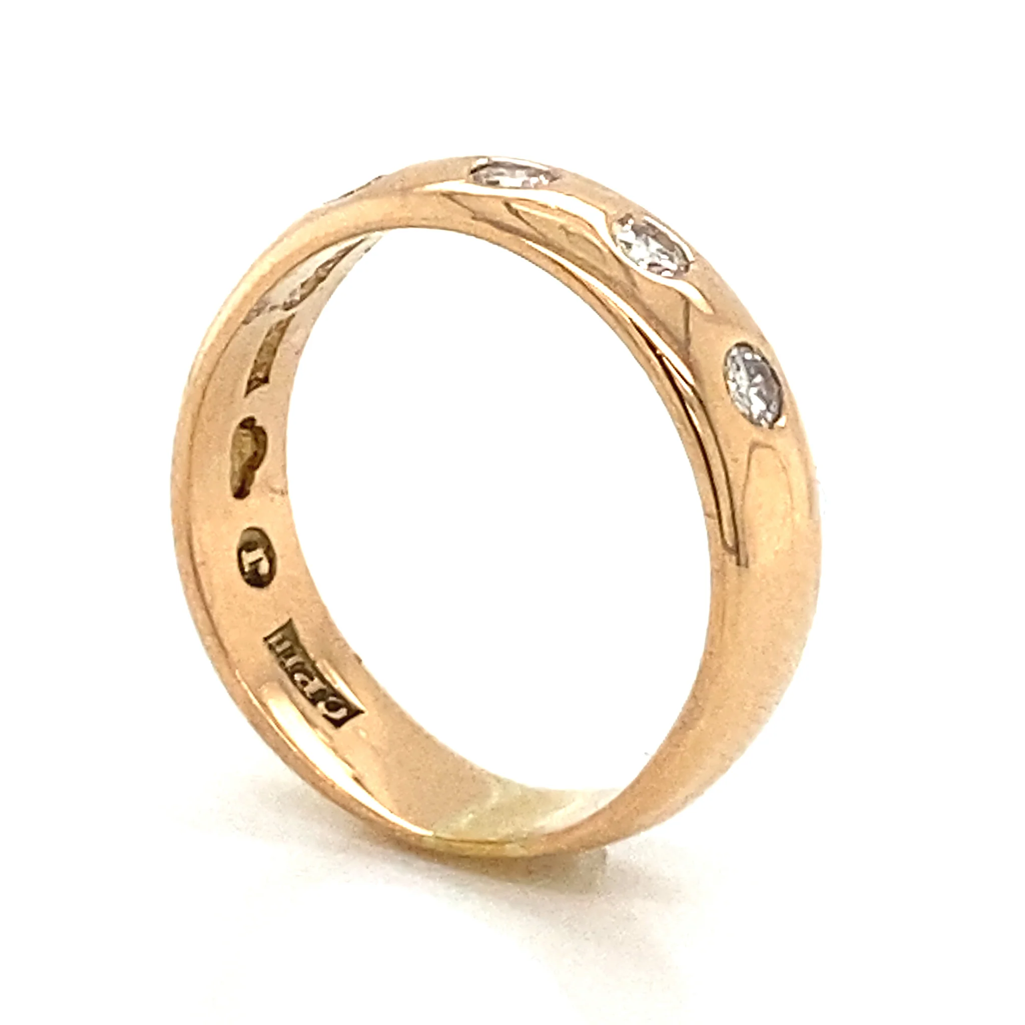 .40 Vintage Mid-Century Diamond Wedding Band in 20k Yellow Gold - Image 5