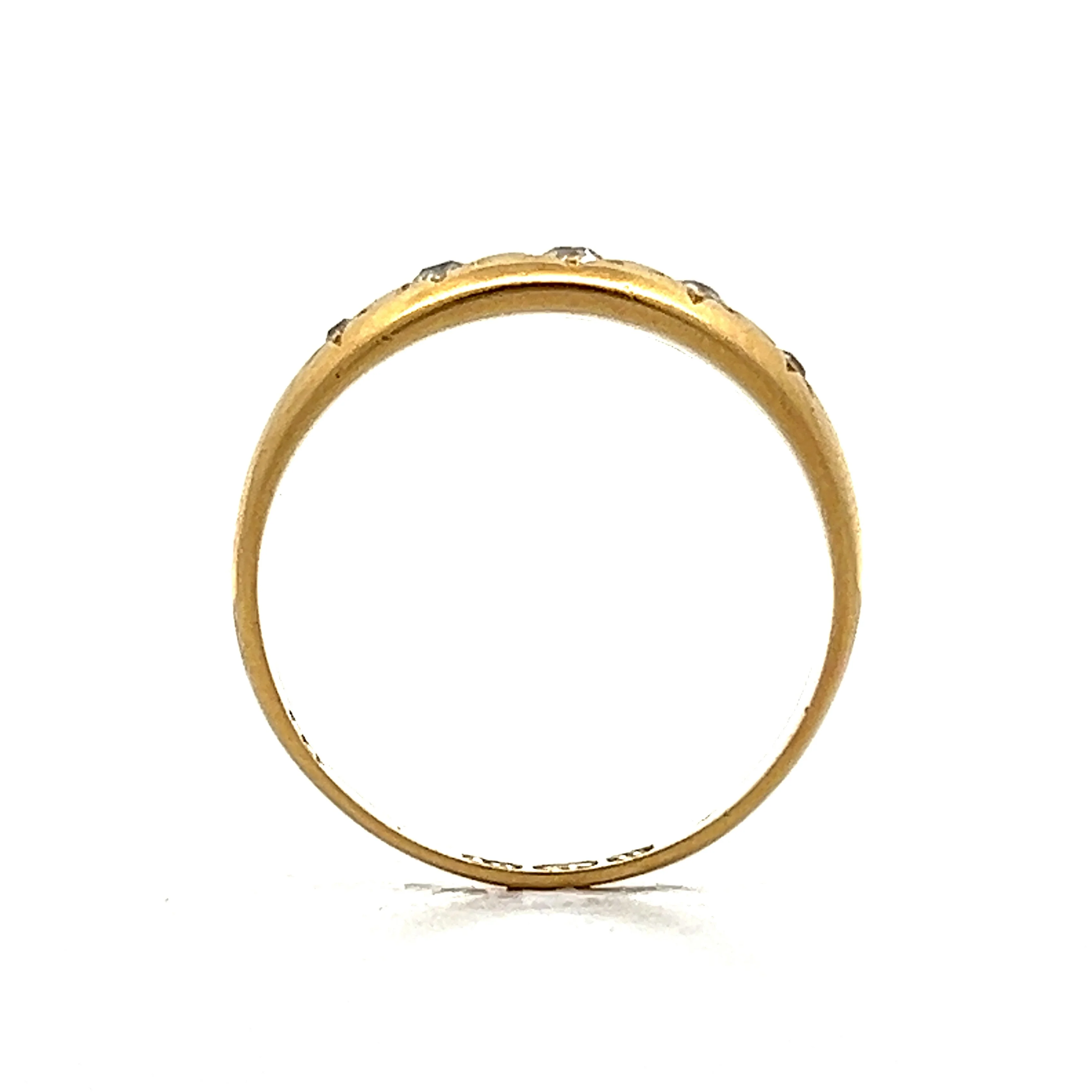 .40 Vintage Victorian Mine Cut Diamond Band in 18k - Image 4
