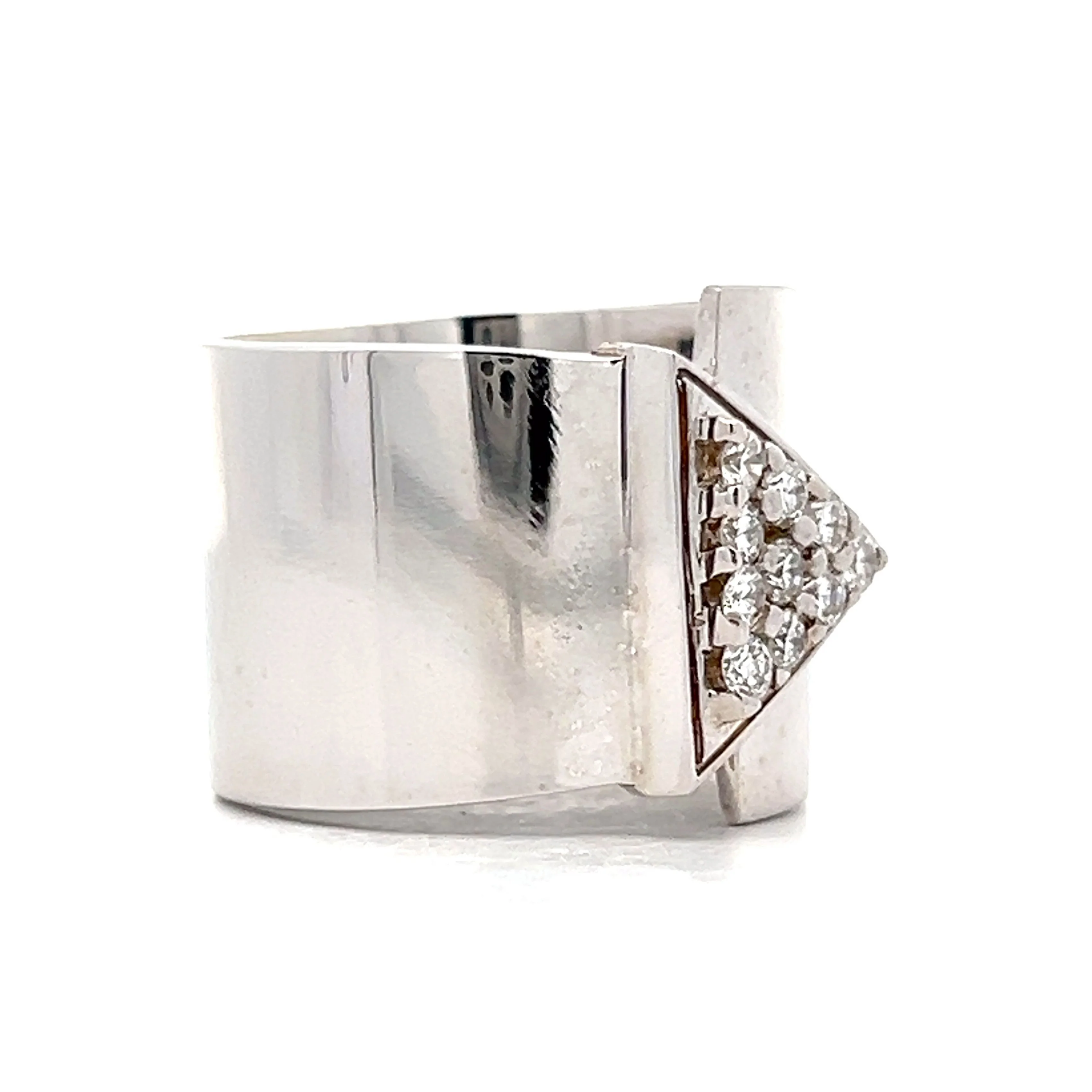 .40 Wide Diamond Band in 18k White Gold - Image 3