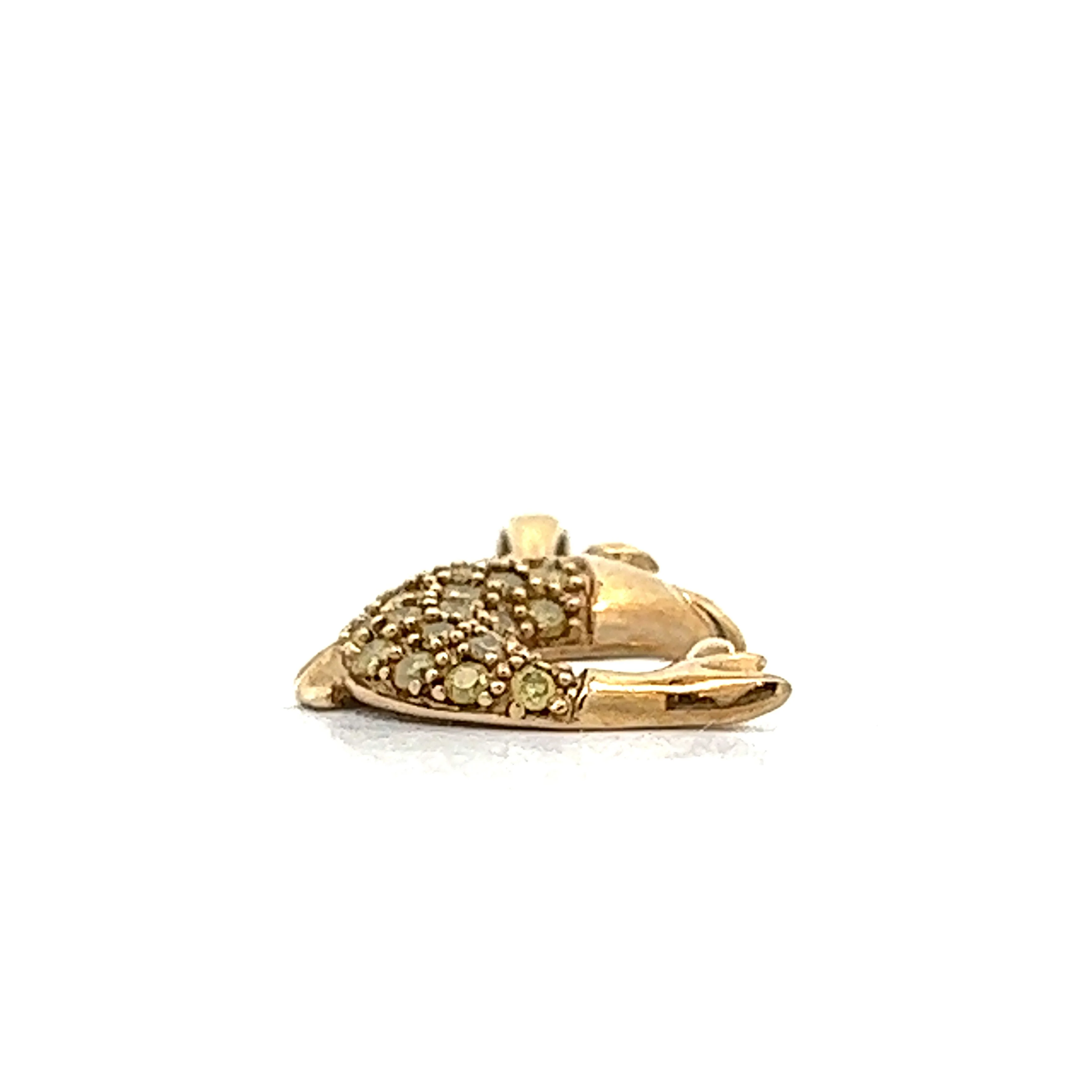 .41 Diamond Koi Fish Pendant Charm in 10k Yellow Gold - Image 2