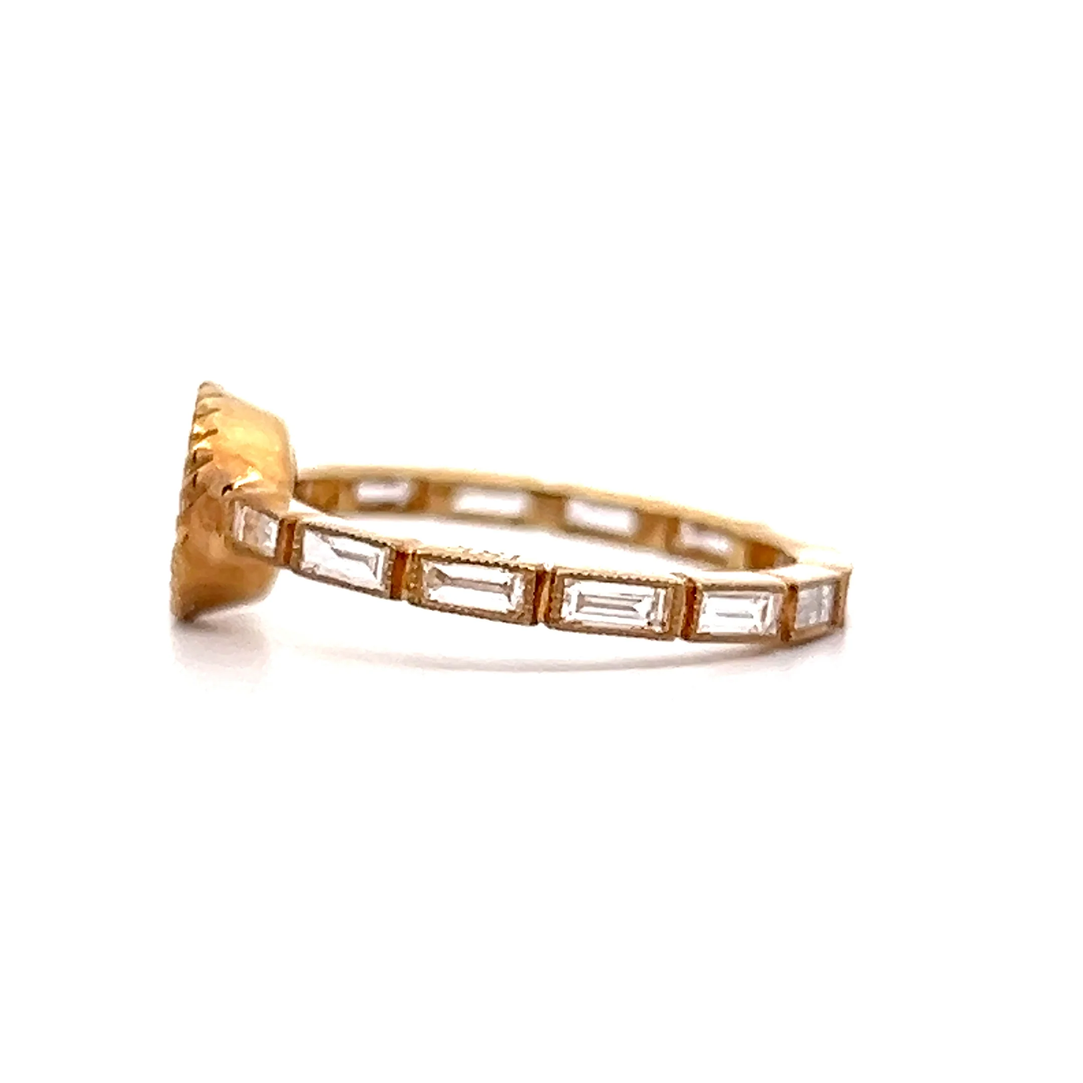 .41 Rose Cut Diamond Engagement Ring in 18k Yellow Gold - Image 2