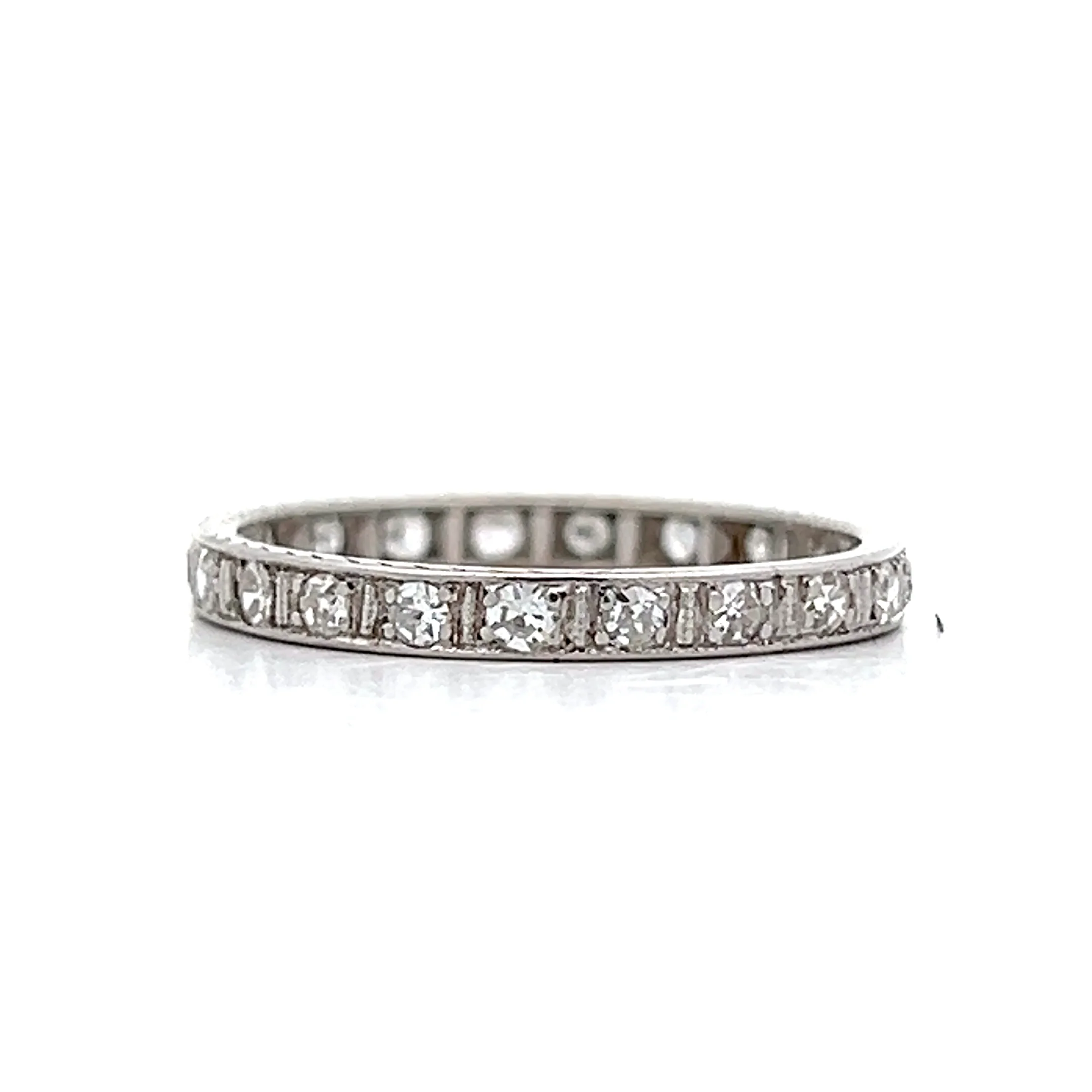 .42 Antique Art Deco Diamond Eternity Band in Platinum - Image 2