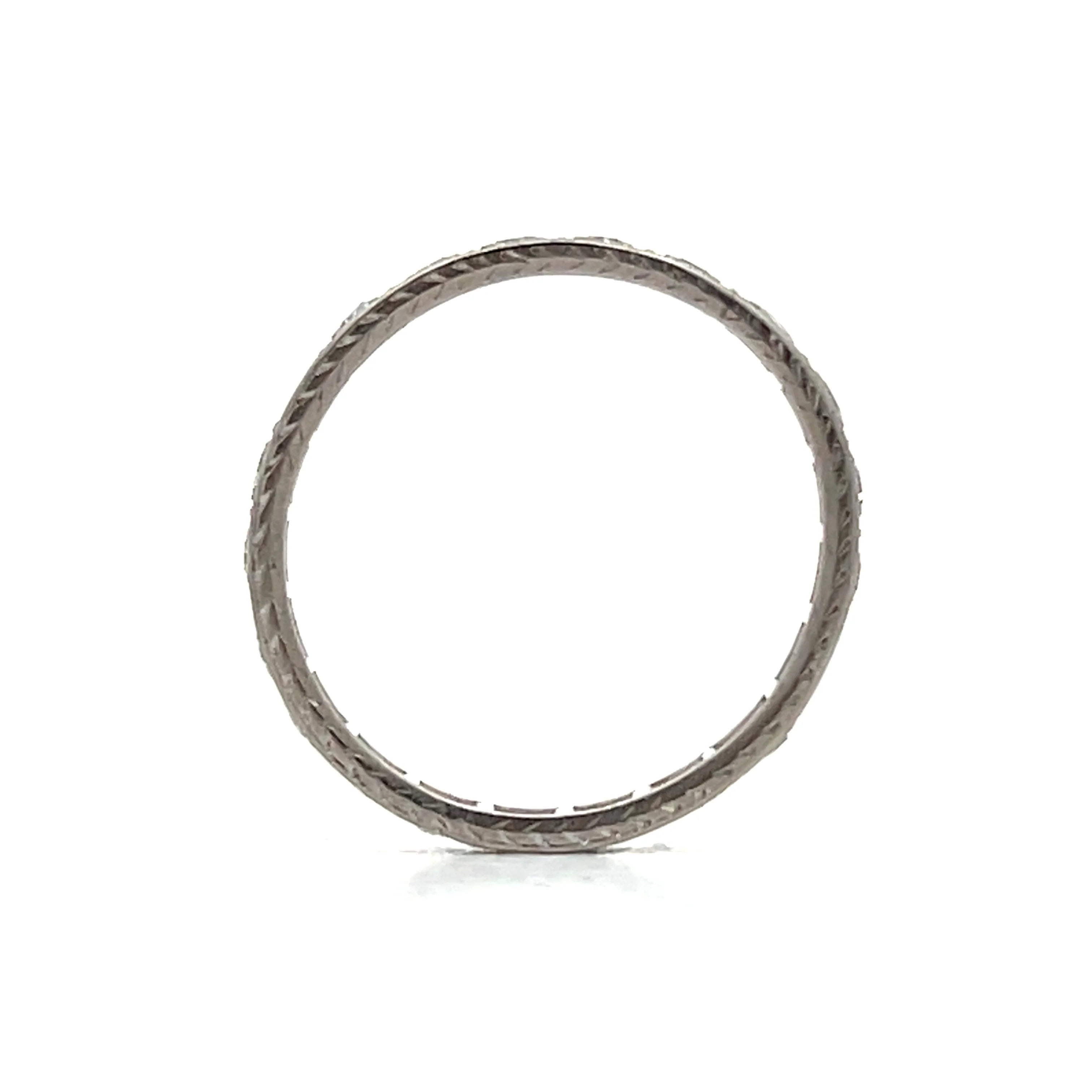 .42 Antique Art Deco Diamond Eternity Band in Platinum - Image 4