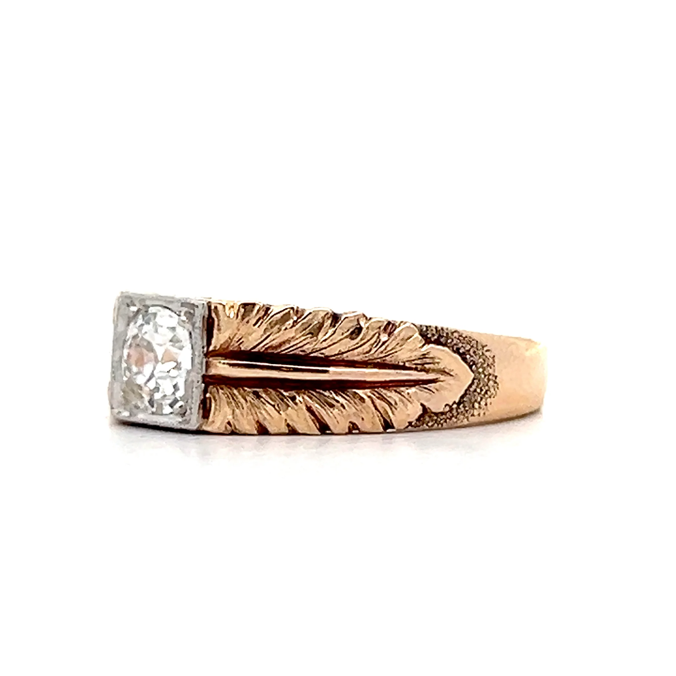 .46 Antique Arts and Crafts Engagement Ring in 14k - Image 2