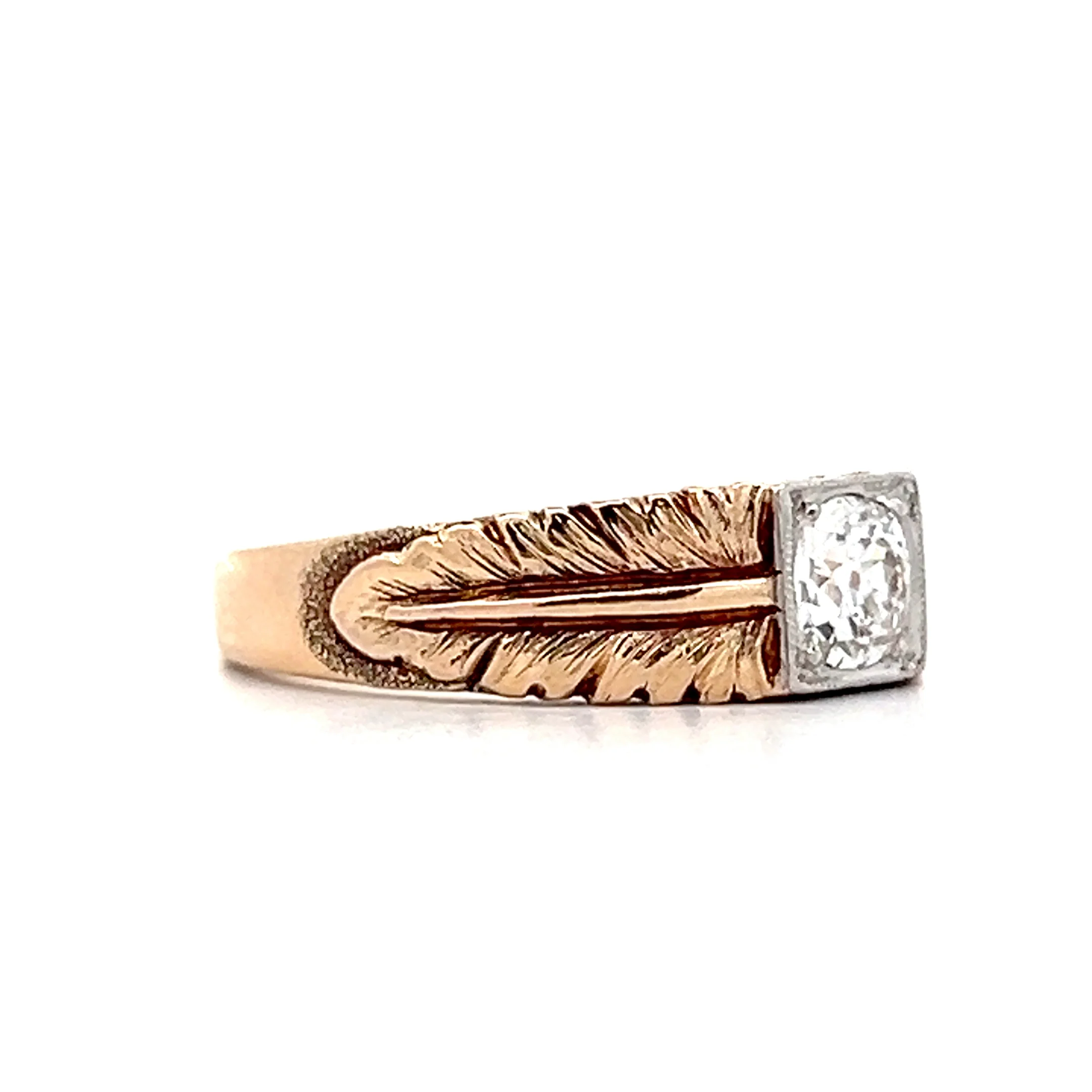 .46 Antique Arts and Crafts Engagement Ring in 14k - Image 3