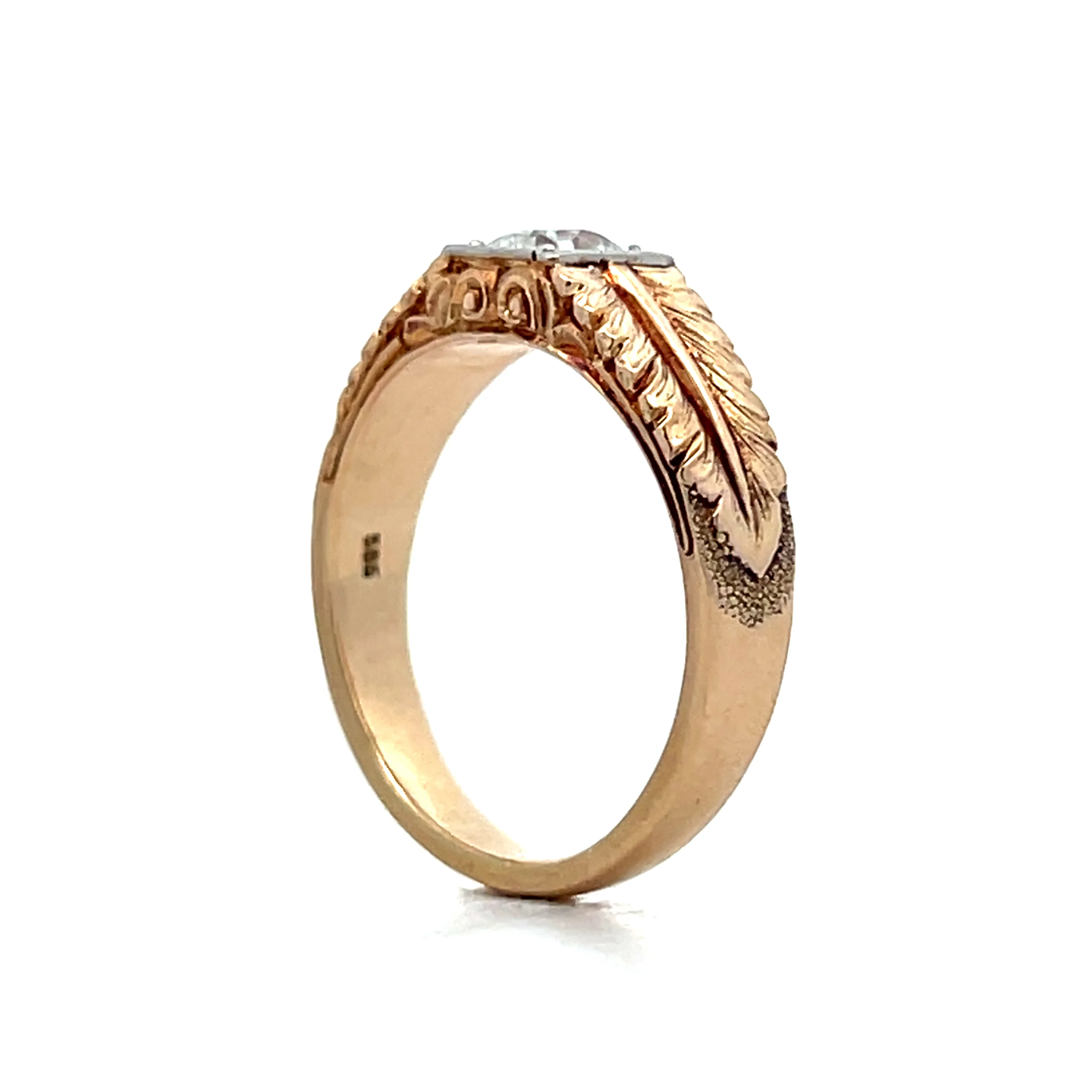 .46 Antique Arts and Crafts Engagement Ring in 14k - Image 5