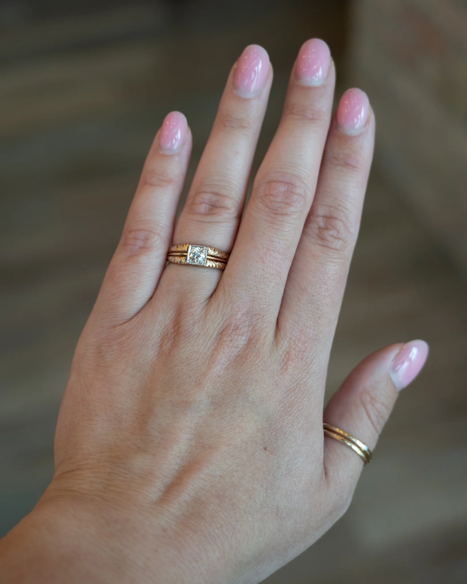 .46 Antique Arts and Crafts Engagement Ring in 14k - Image 7