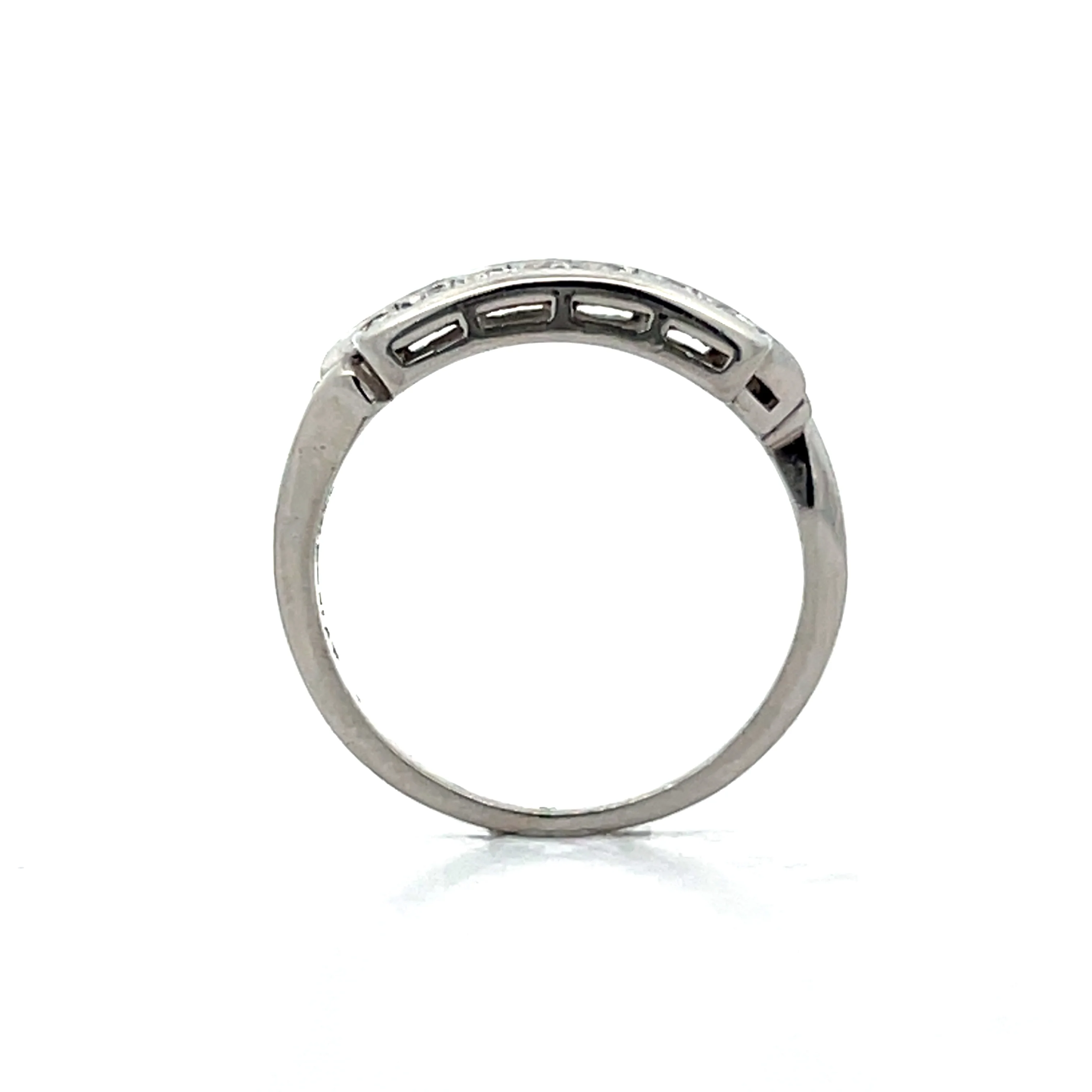 .42 Baguette Diamond Cocktail Ring in 14k White Gold - Image 4