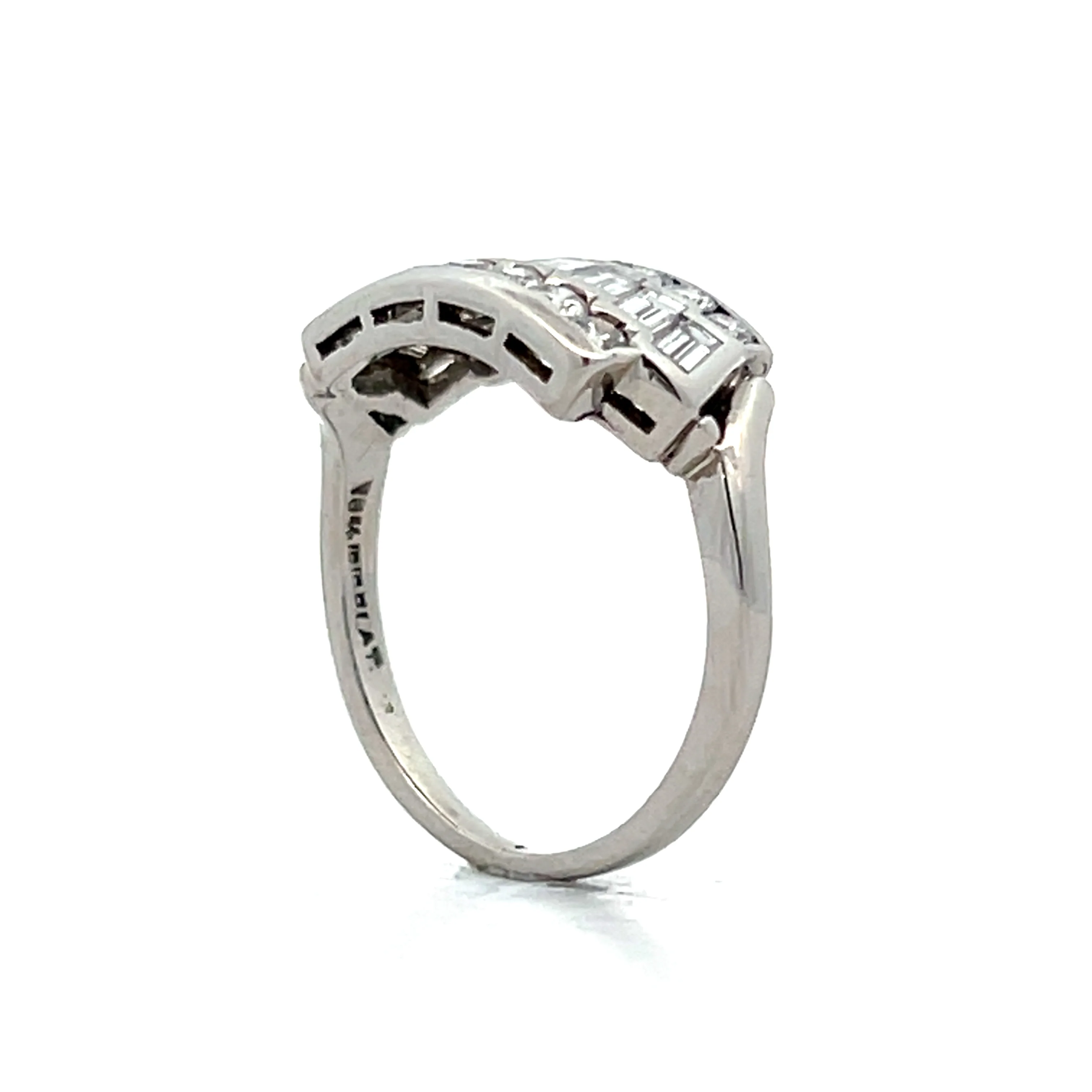 .42 Baguette Diamond Cocktail Ring in 14k White Gold - Image 5
