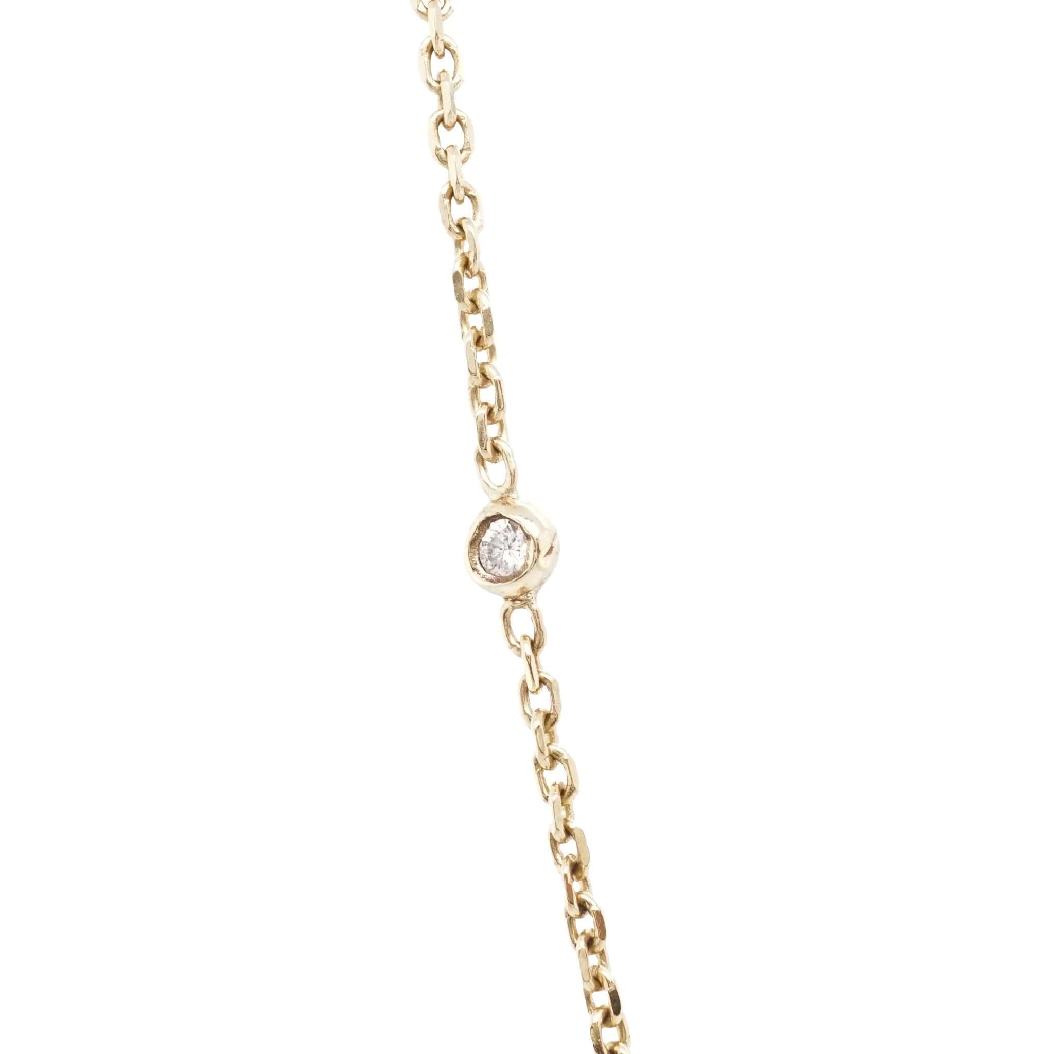 .42 Bezel Set Diamond Necklace in 14K Yellow Gold - Image 2