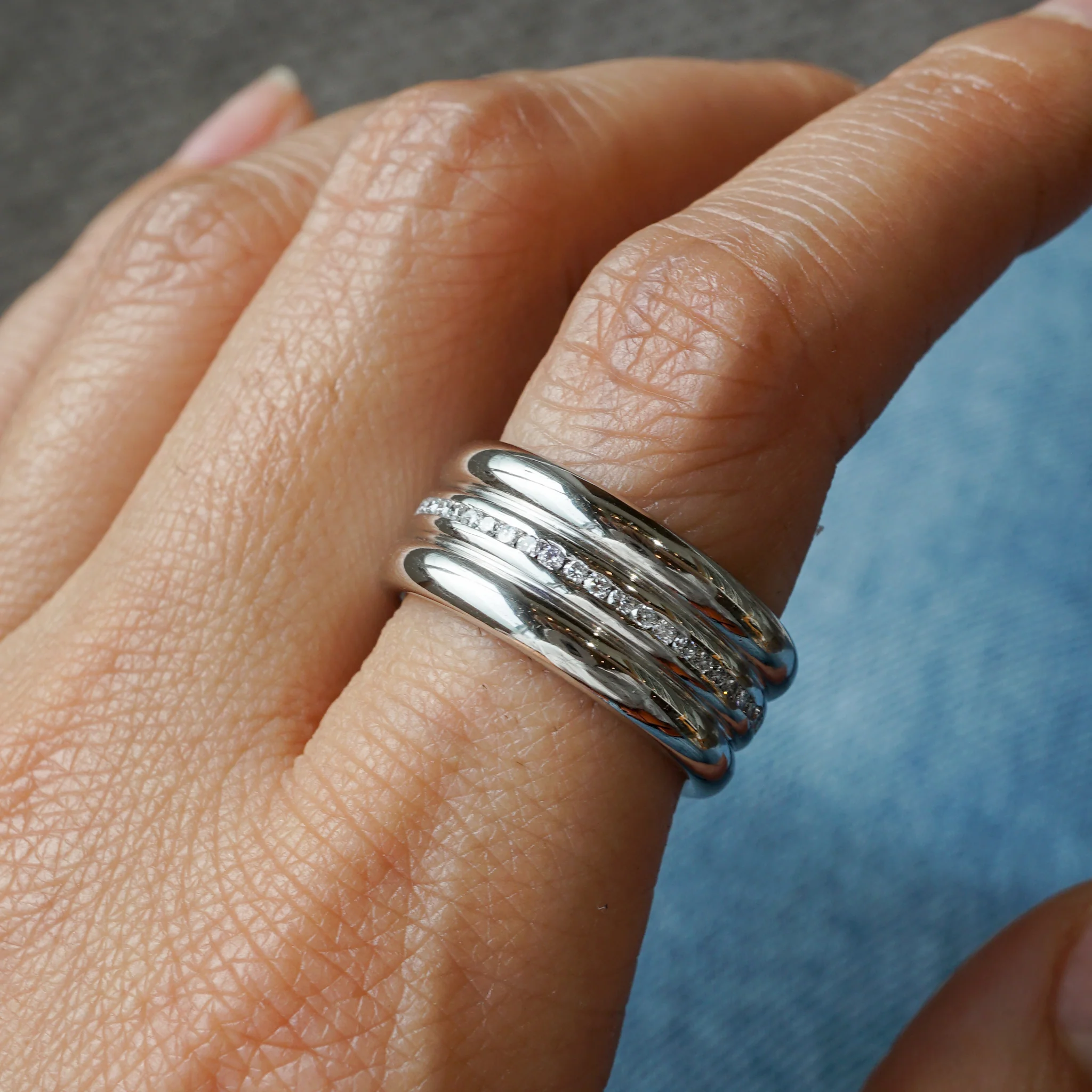 .42 Diamond Eternity Right Hand Ring in Platinum - Image 3