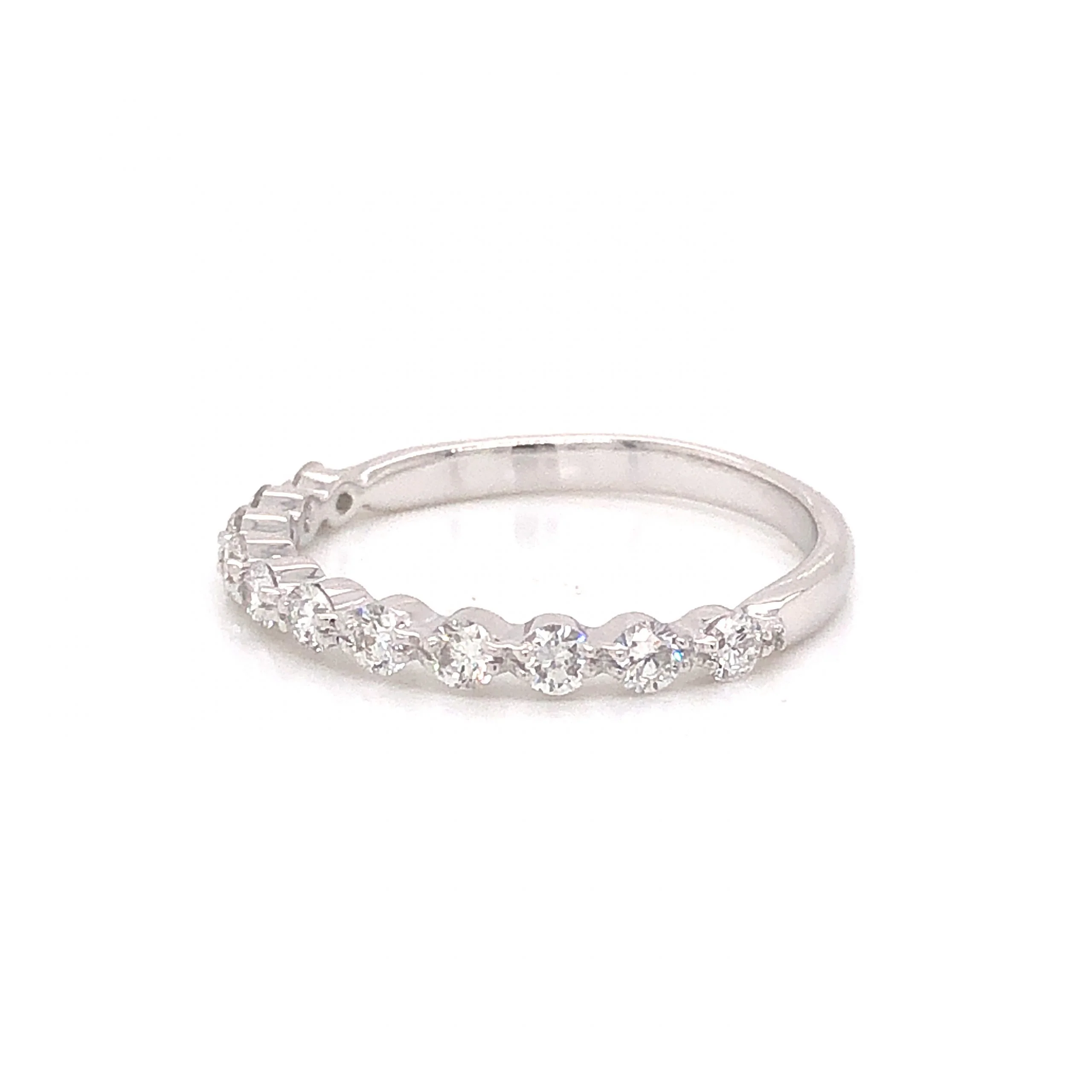 .42 Half-Eternity Diamond Wedding Band in 14k White Gold - Image 2