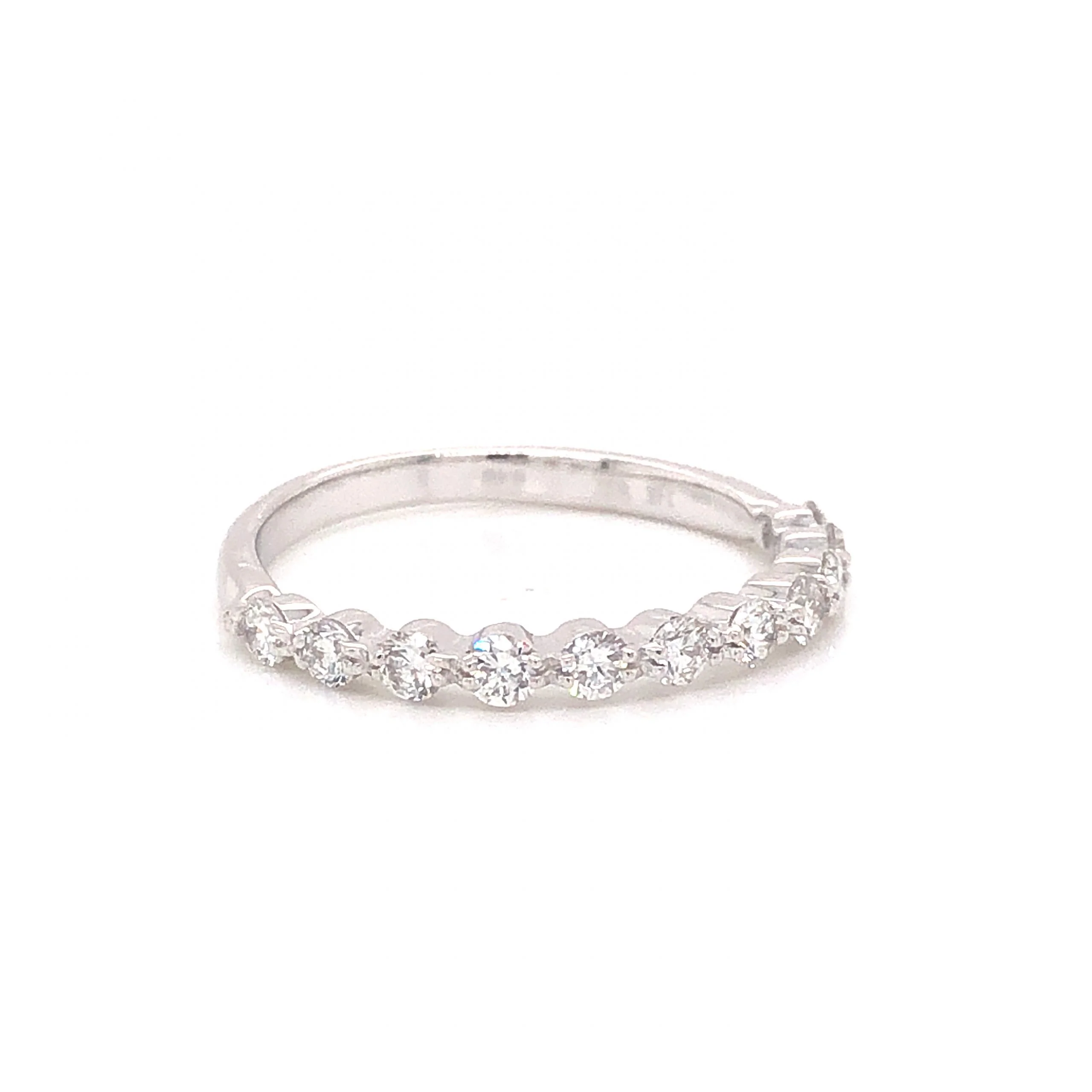 .42 Half-Eternity Diamond Wedding Band in 14k White Gold - Image 3