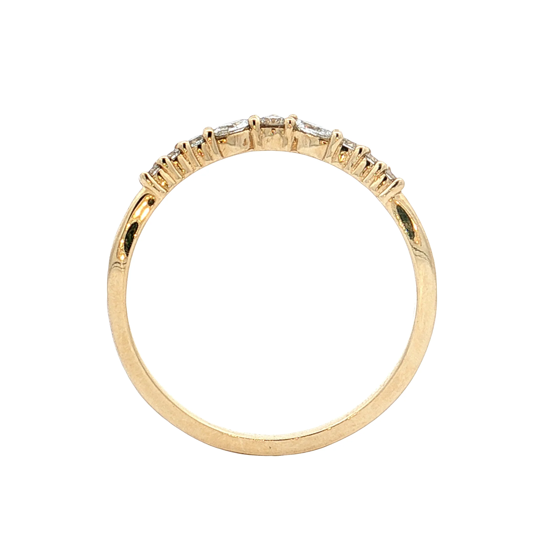 .42 Marquise & Round Diamond Contour Band 14k - Image 4