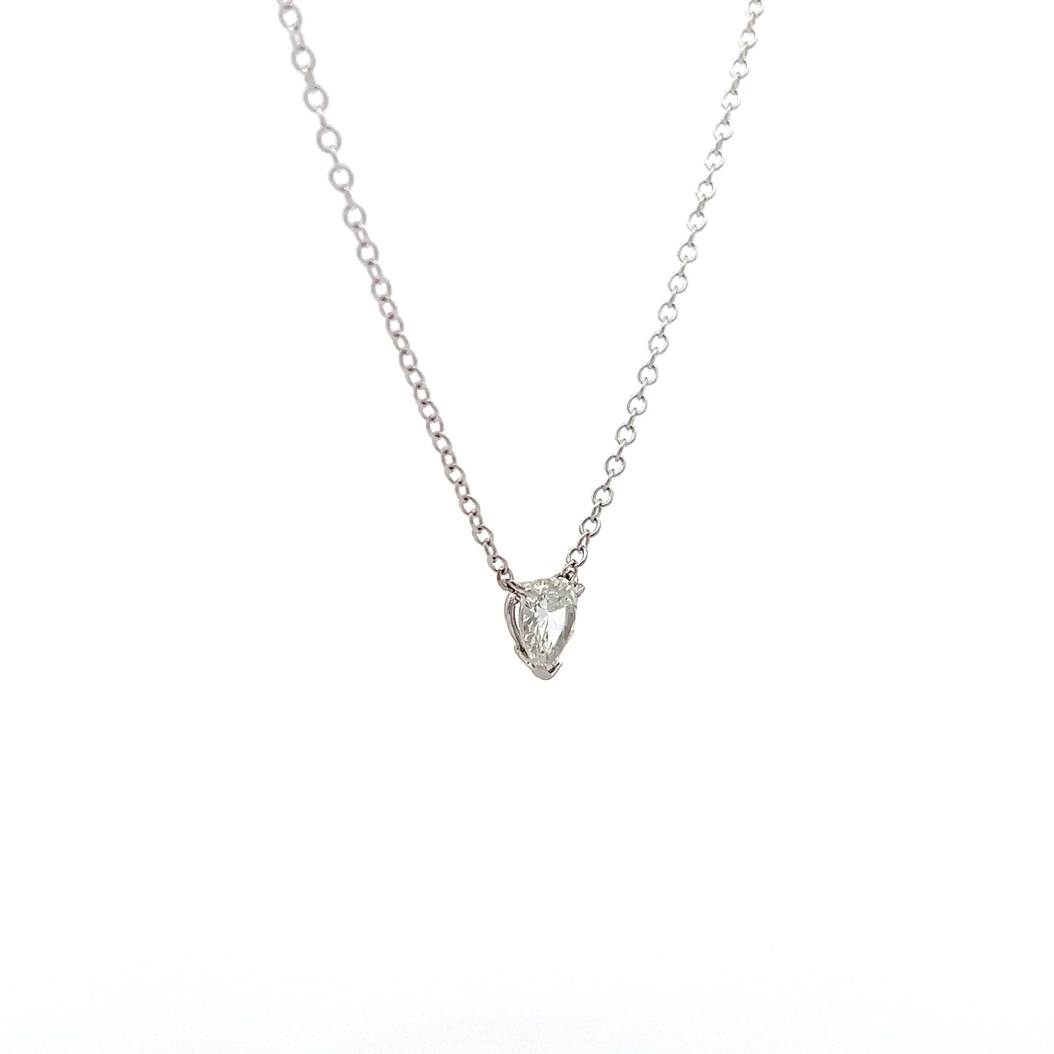 .42 Pear Cut Diamond Necklace in 14k White Gold - Image 3