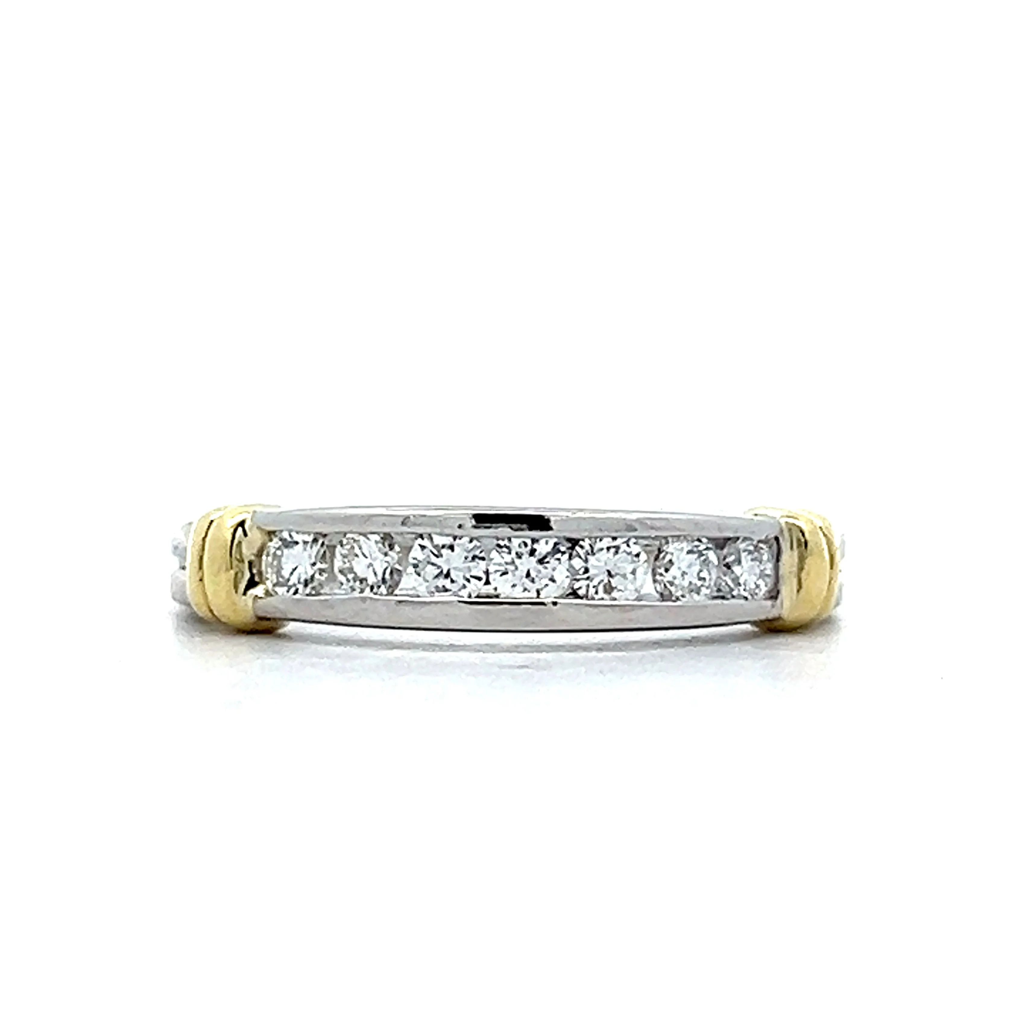 .42 Two-Tone Diamond Wedding Band in Platinum & 18k