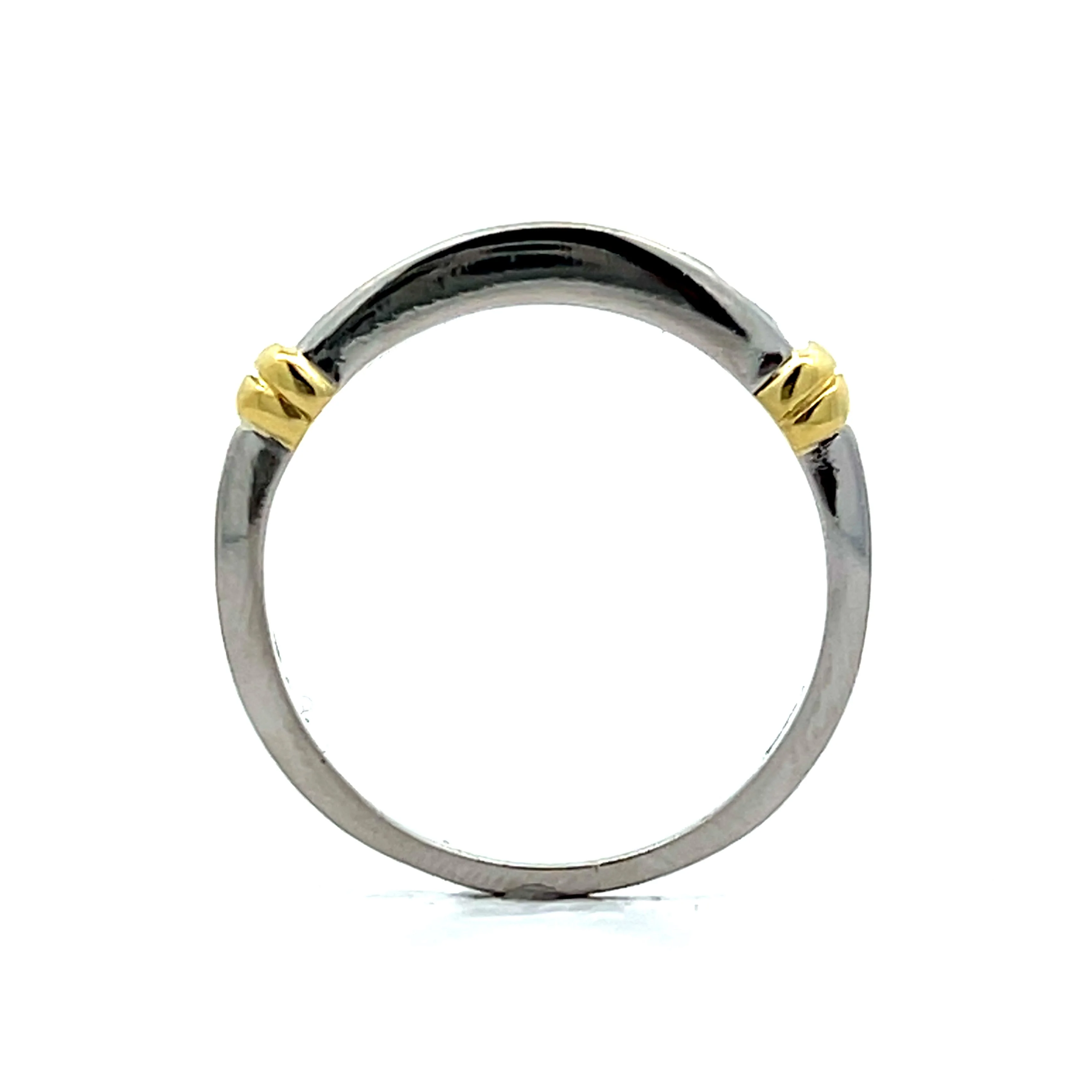 .42 Two-Tone Diamond Wedding Band in Platinum & 18k - Image 5
