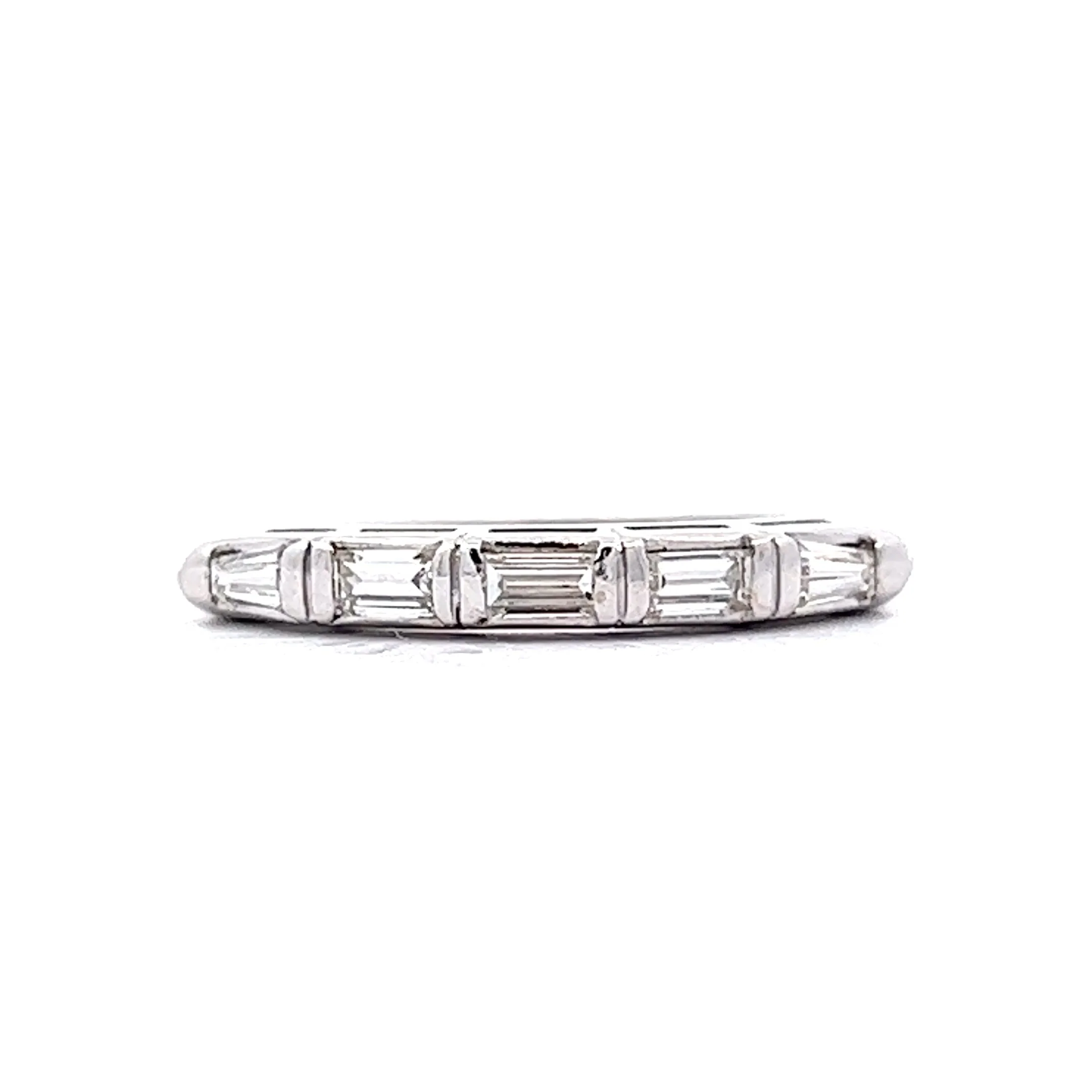 .42 Baguette Diamond Wedding Band in 14k White Gold