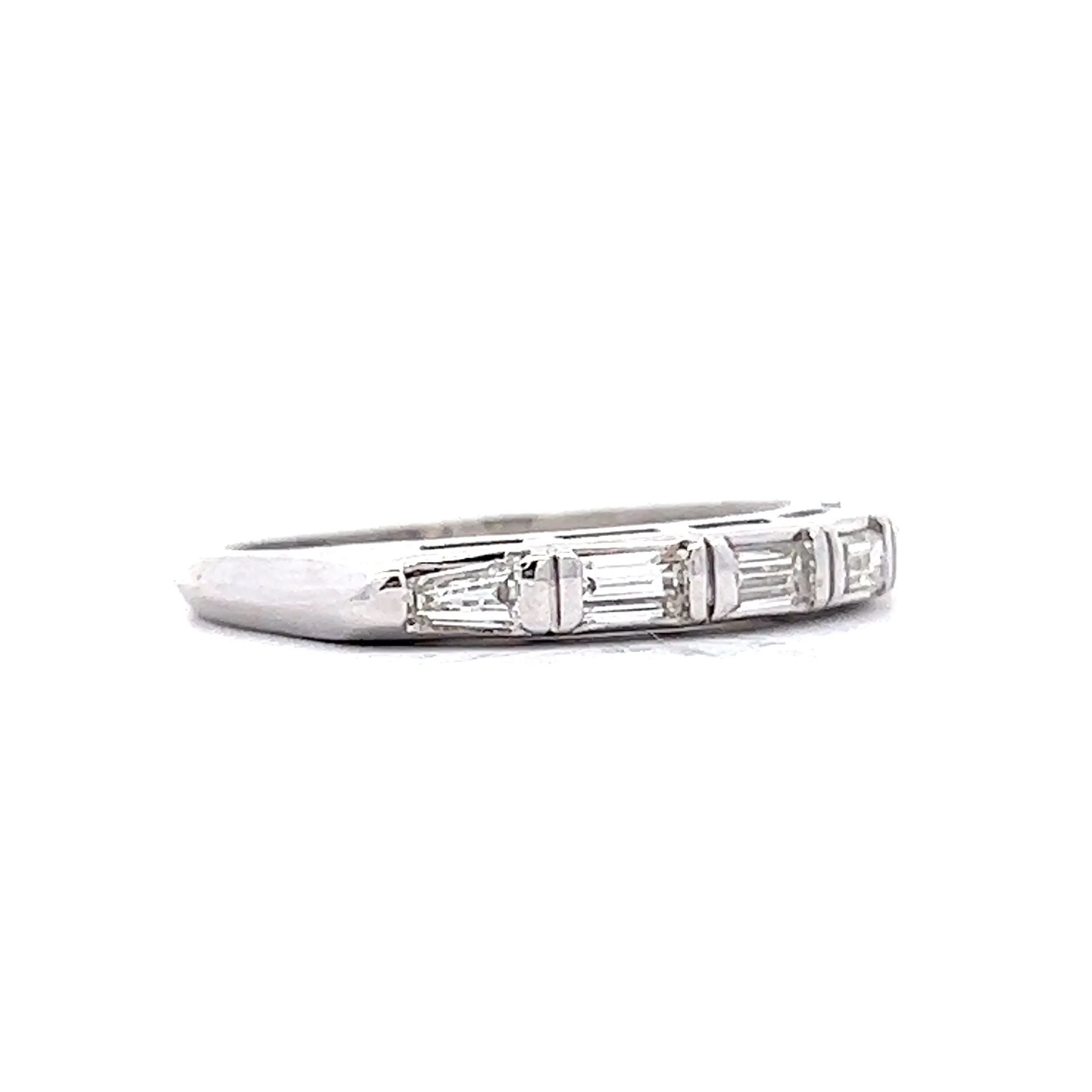 .42 Baguette Diamond Wedding Band in 14k White Gold - Image 3
