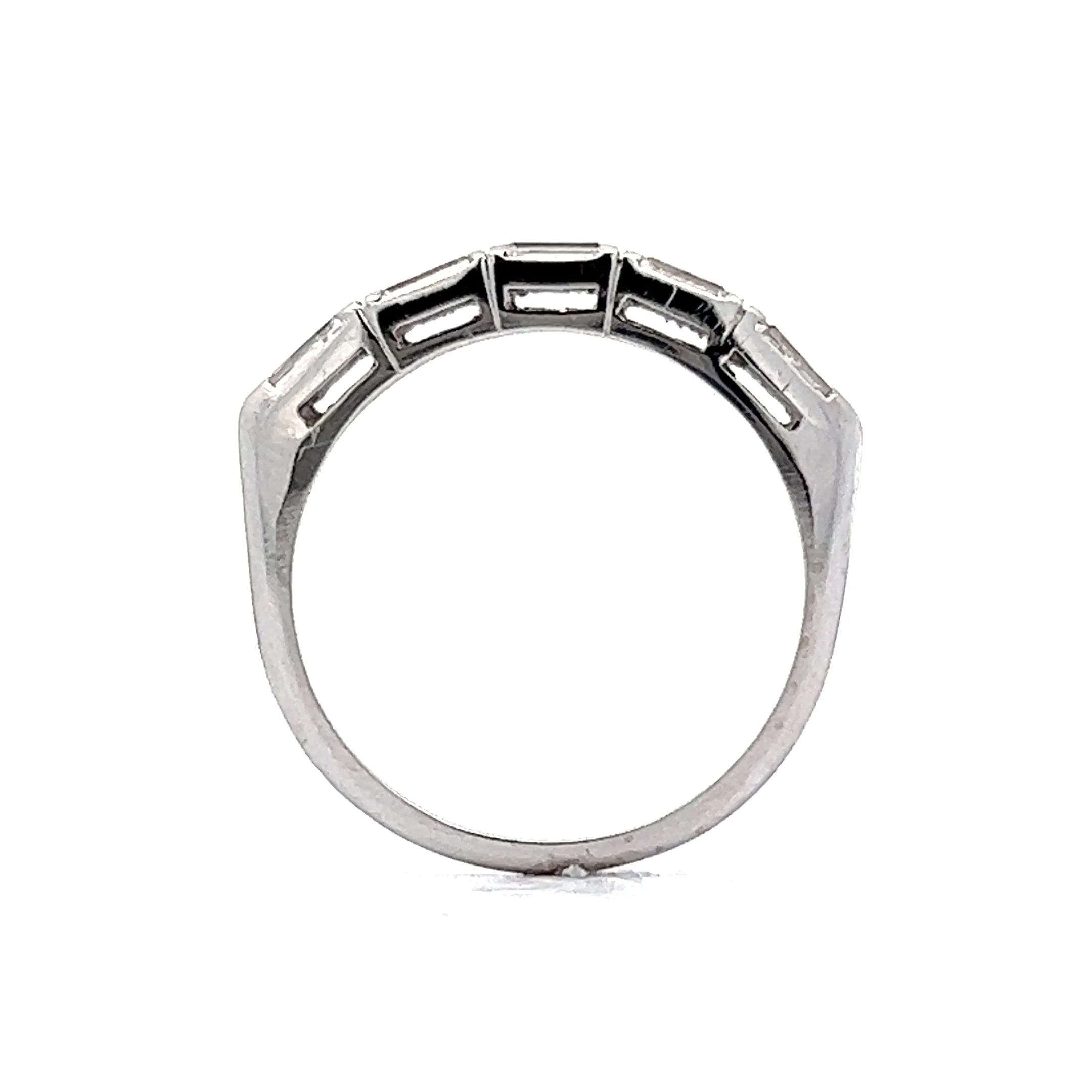 .42 Baguette Diamond Wedding Band in 14k White Gold - Image 4