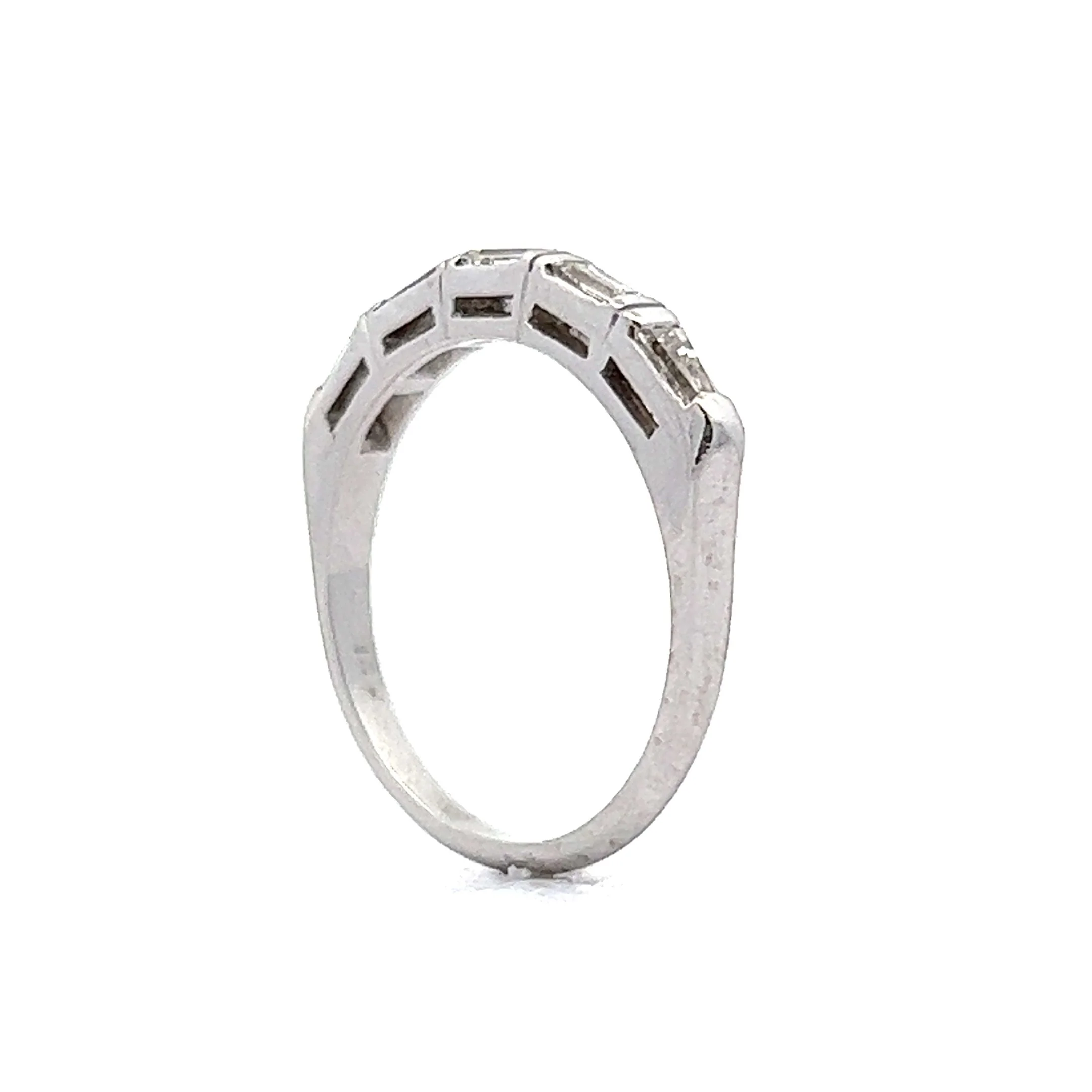 .42 Baguette Diamond Wedding Band in 14k White Gold - Image 5