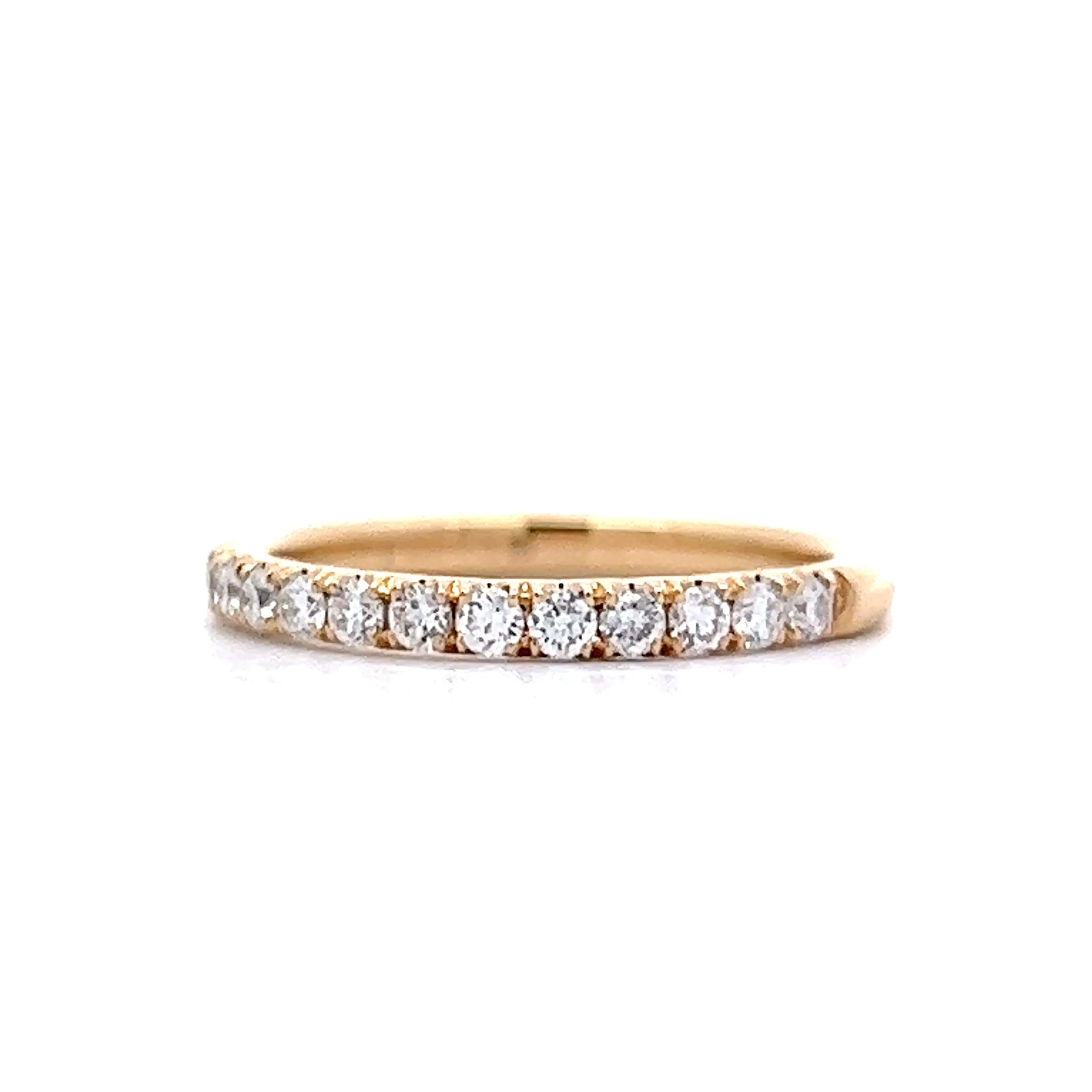 Classic Round Diamond Wedding Band in 14k Yellow Gold - Image 2
