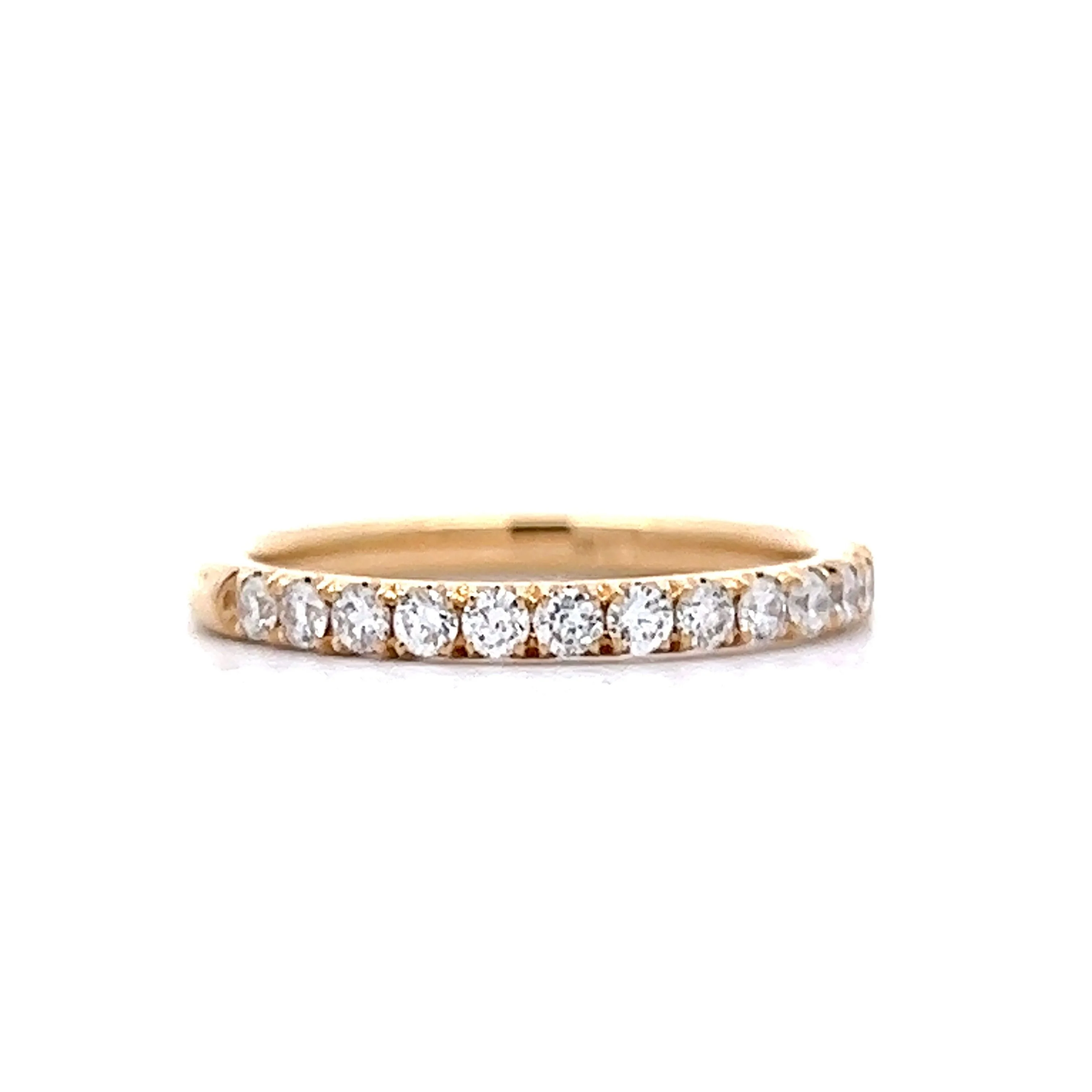 Classic Round Diamond Wedding Band in 14k Yellow Gold - Image 3