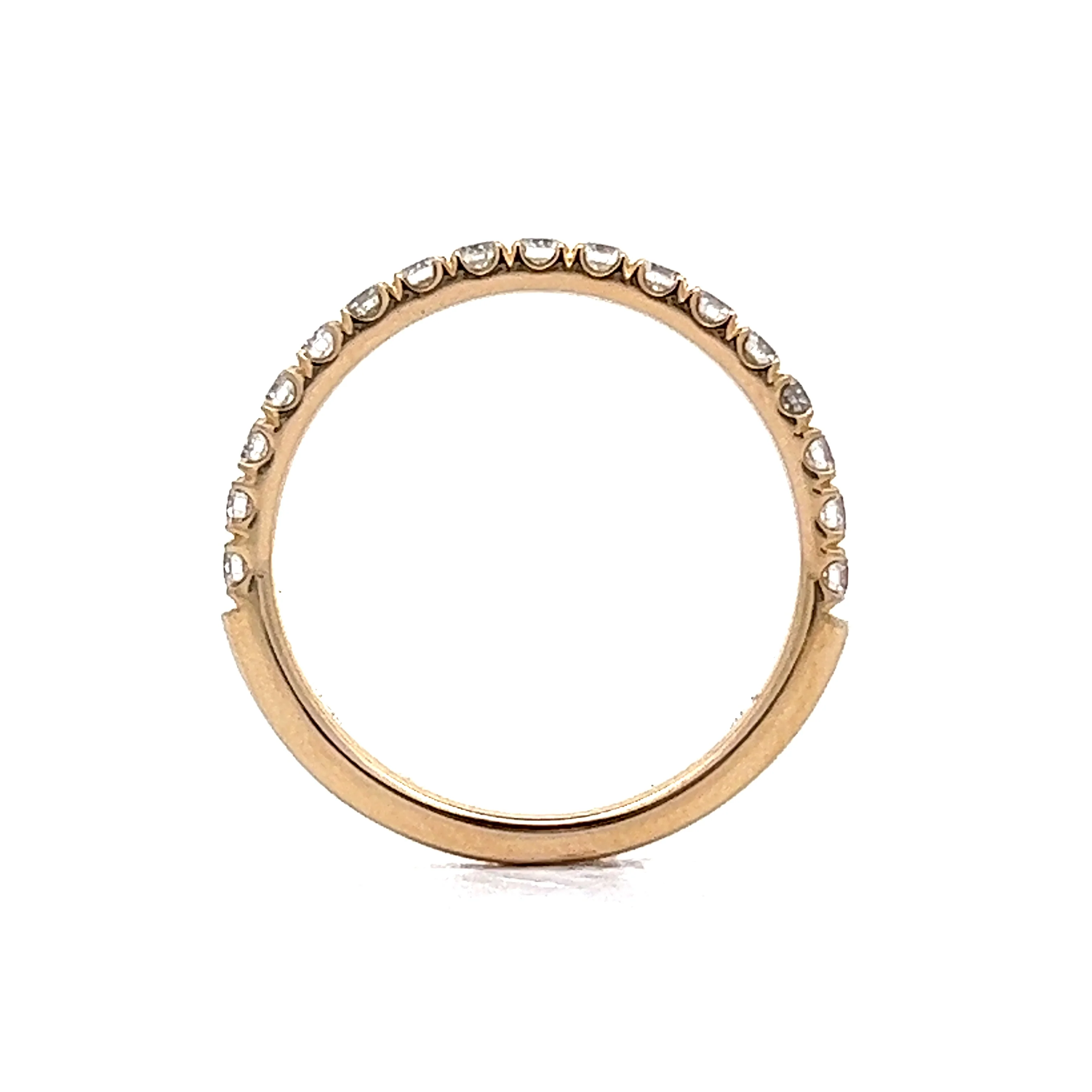 Classic Round Diamond Wedding Band in 14k Yellow Gold - Image 4