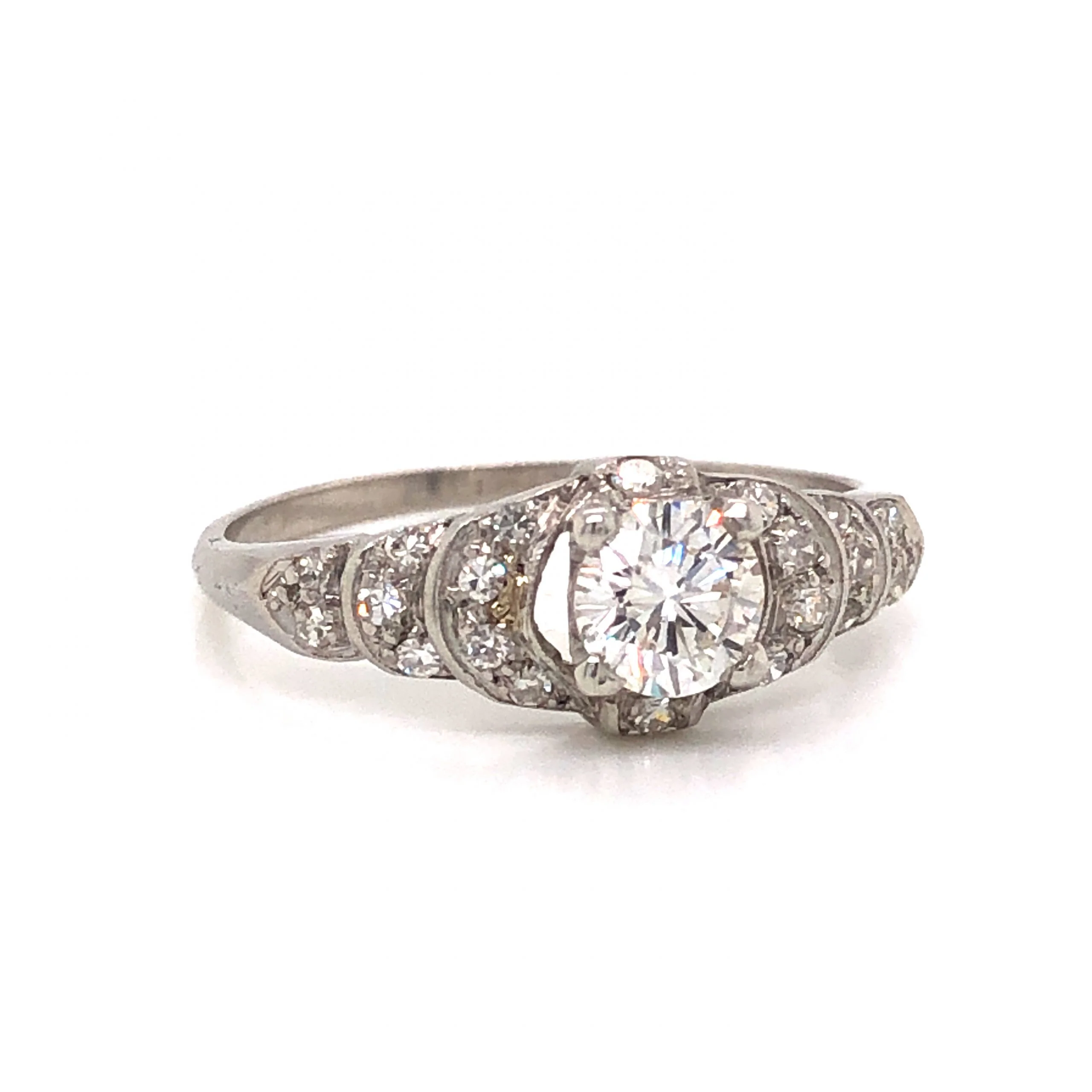 .43 Antique Art Deco Diamond Engagement Ring in Platinum - Image 3