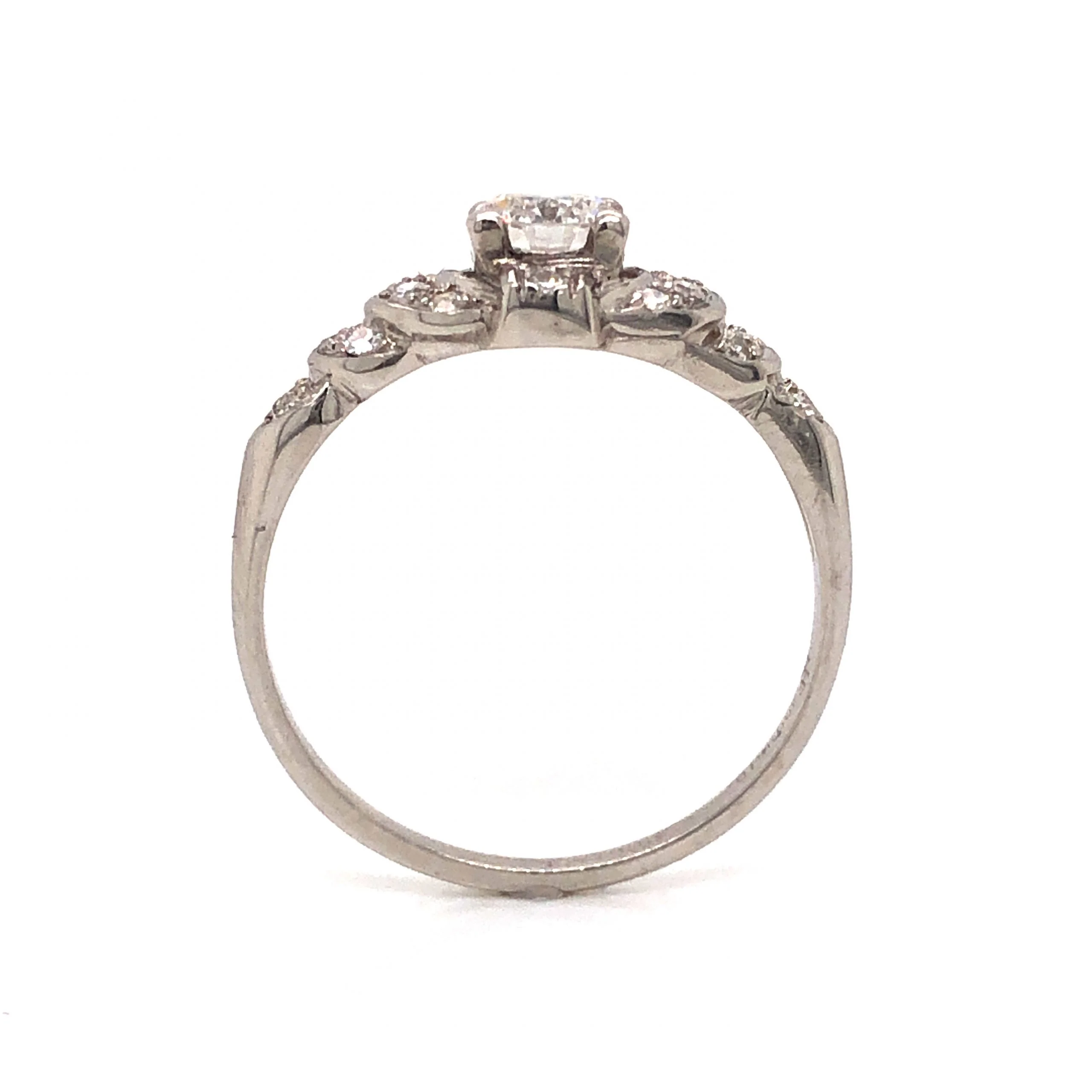 .43 Antique Art Deco Diamond Engagement Ring in Platinum - Image 4