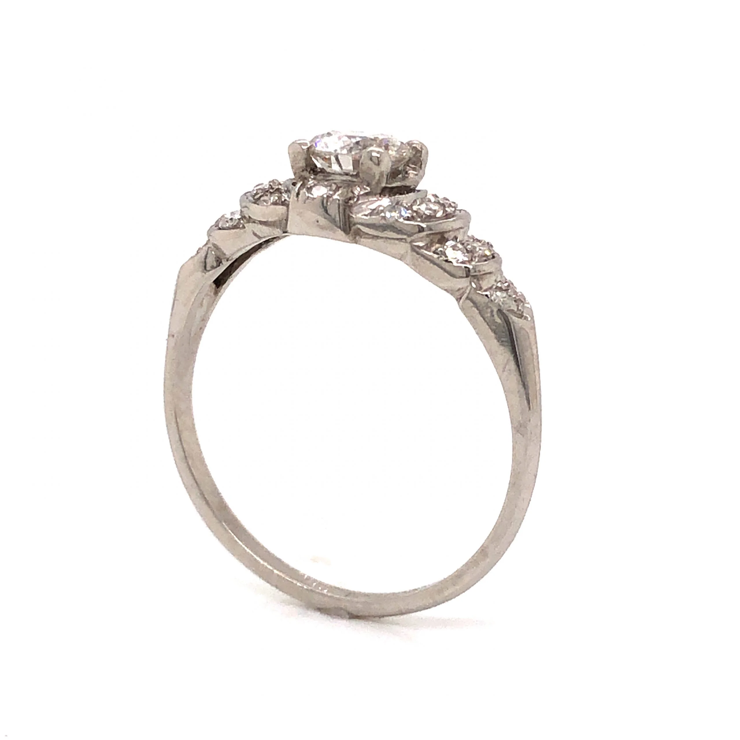 .43 Antique Art Deco Diamond Engagement Ring in Platinum - Image 5